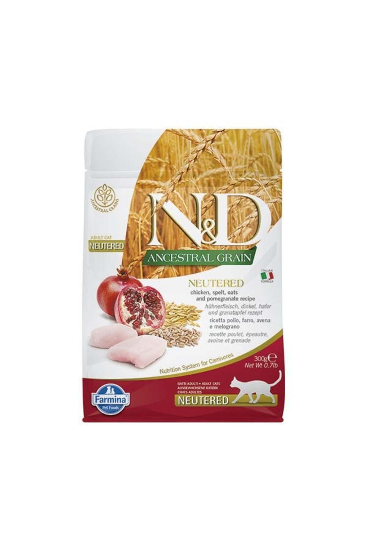 Düşük Tahıllı Tavuk Ve Narlı Kısırlaştırılmış Kedi Maması 300 gr