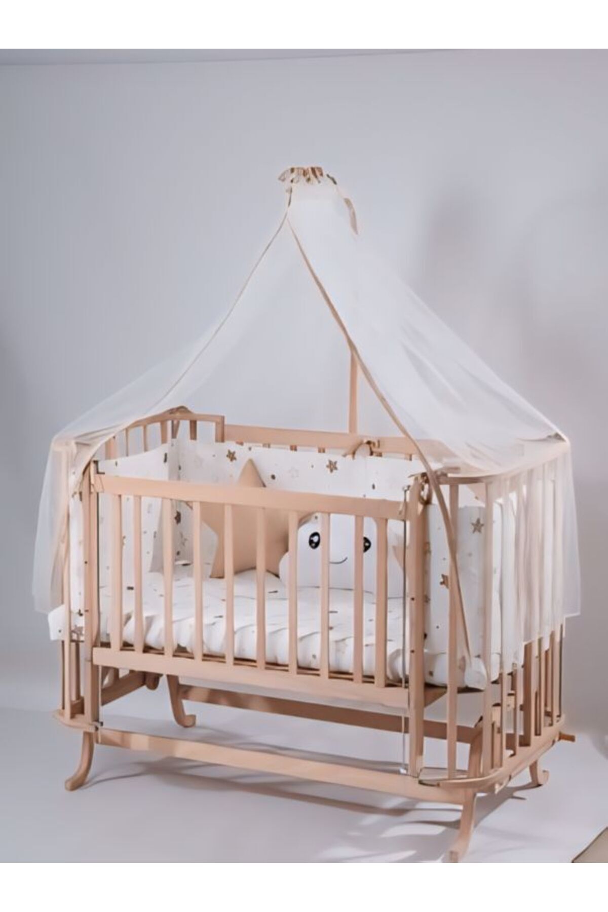 BebeK on For Mabela Beşik Ahşap Kahverengi Yıldızlı Uyku Seti fotoğrafı 6 (önizleme)