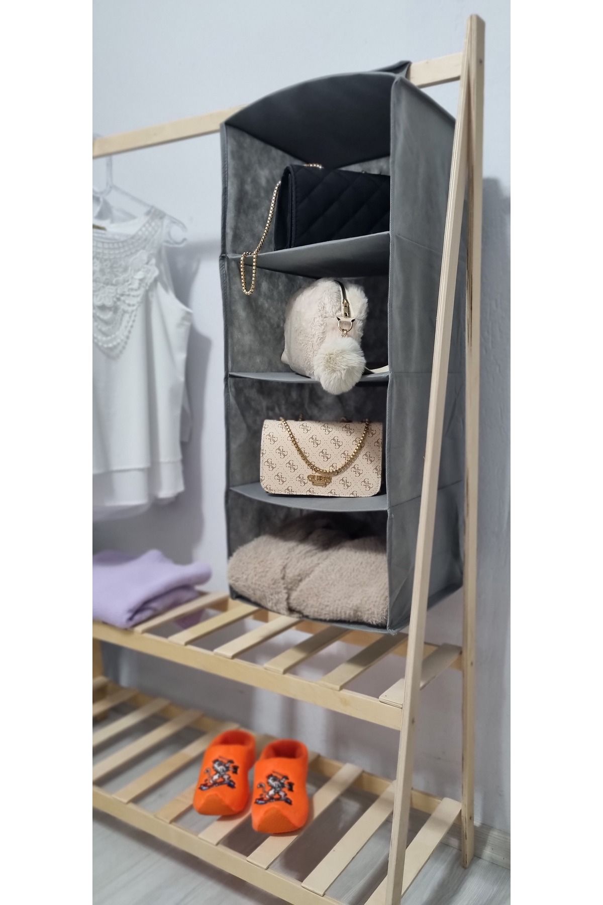 Tidy Nest 4 Katlı Dolap İçi Gardırop İçi Katlanır Düzenleyici Organizer