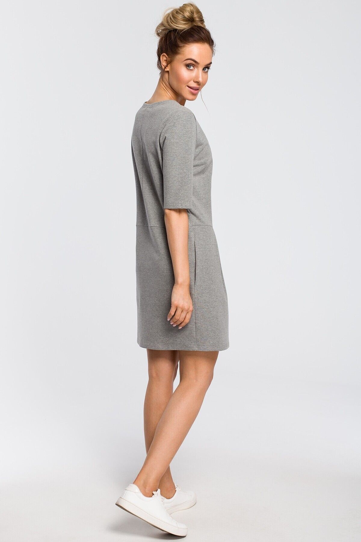 Made of Emotion-Rochie simpla cu fundita pe umar 2