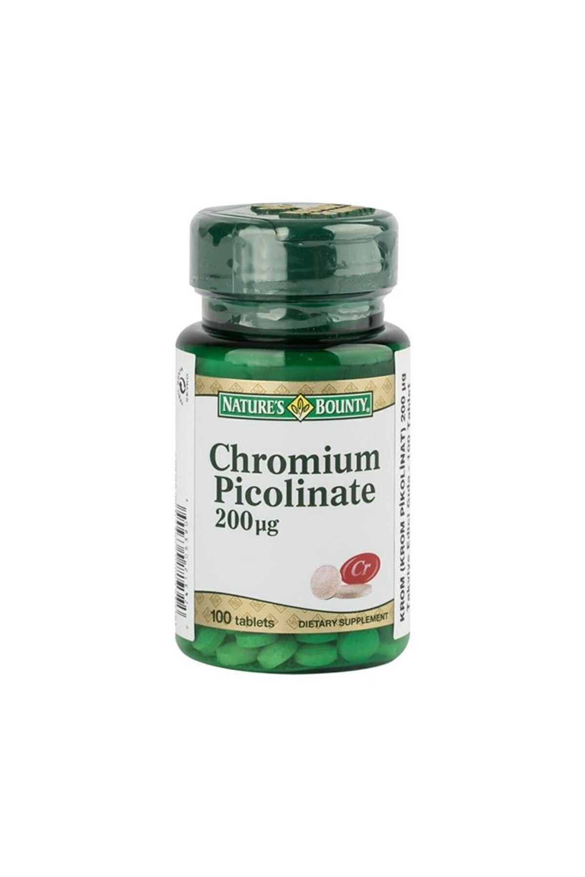 Nature's Bounty Chromium Picolinate 200 Mcg Takviye Edici Gıda 100 Tablet