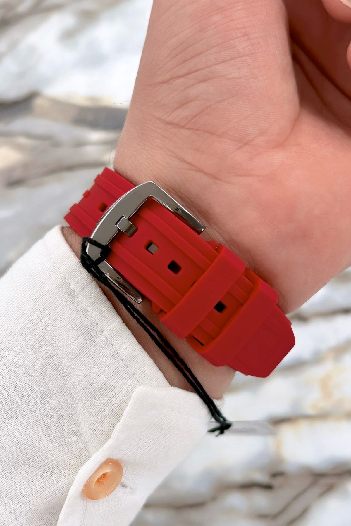 Ferrucci-Function Men's Wristwatch with Silicone Cord Bracelet Gift 3atm Red Sdfer065 3