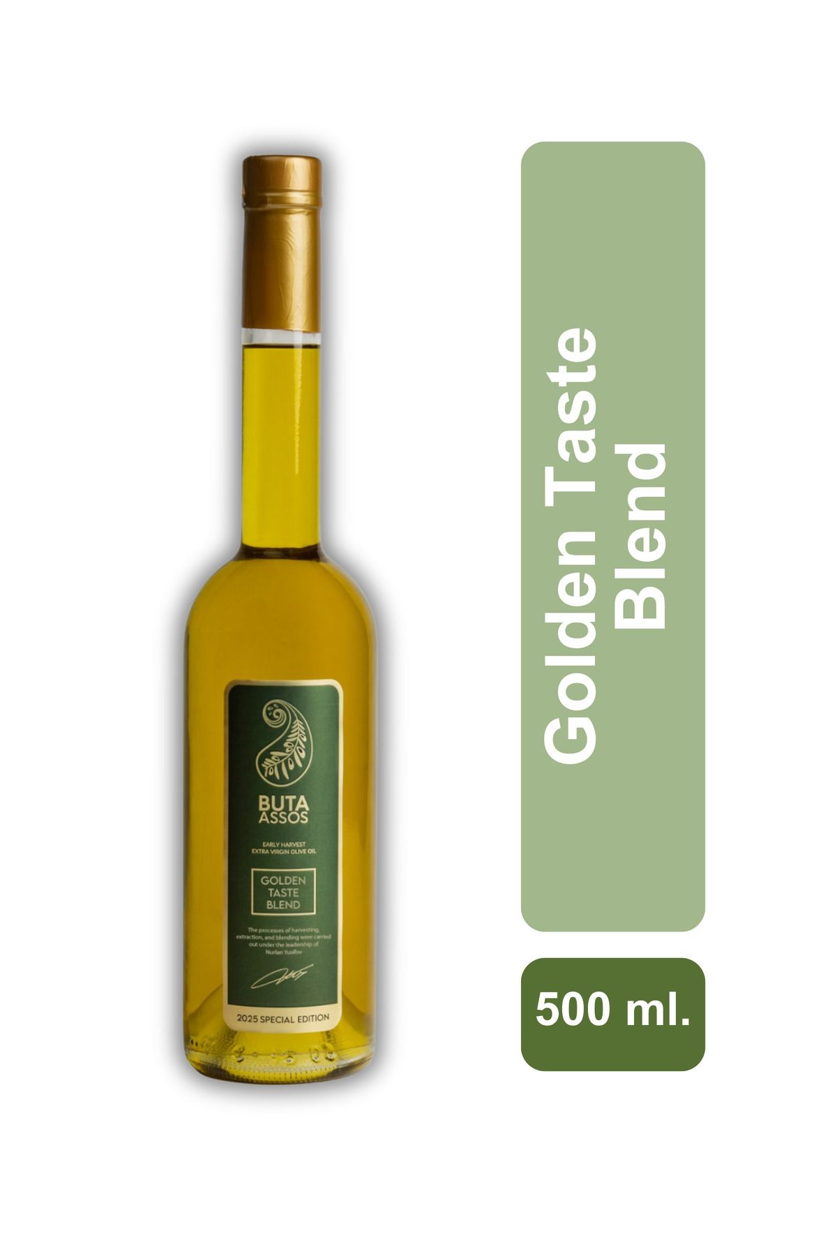 Buta Assos Golden Taste Blend Erken Hasat Soğuk Sıkım Zeytinyağı 500 Ml. 2024/2025 Sezonu