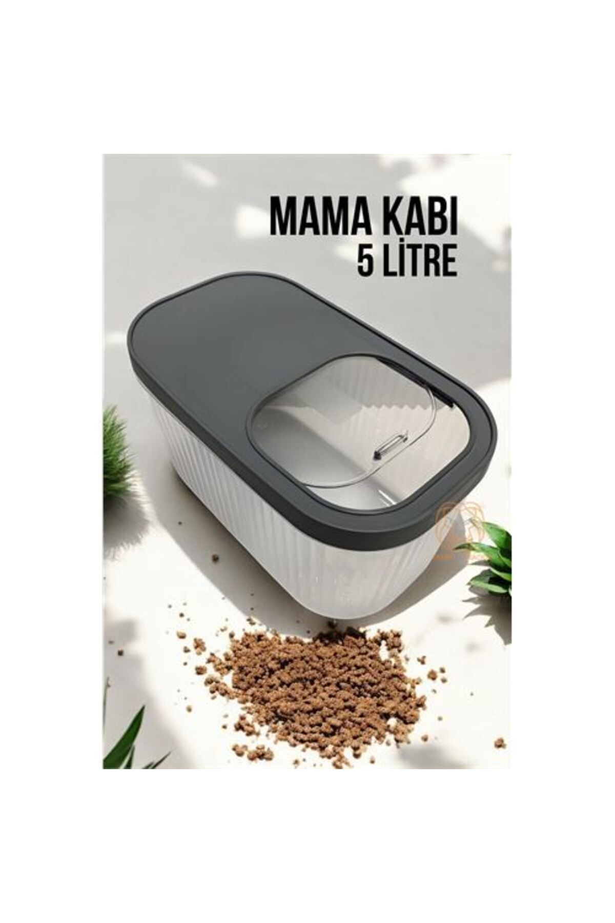 ACSMarket ModaCar Kedi ve Köpek Mama Saklama Kabı Sürgülü Kapaklı 5 Litre