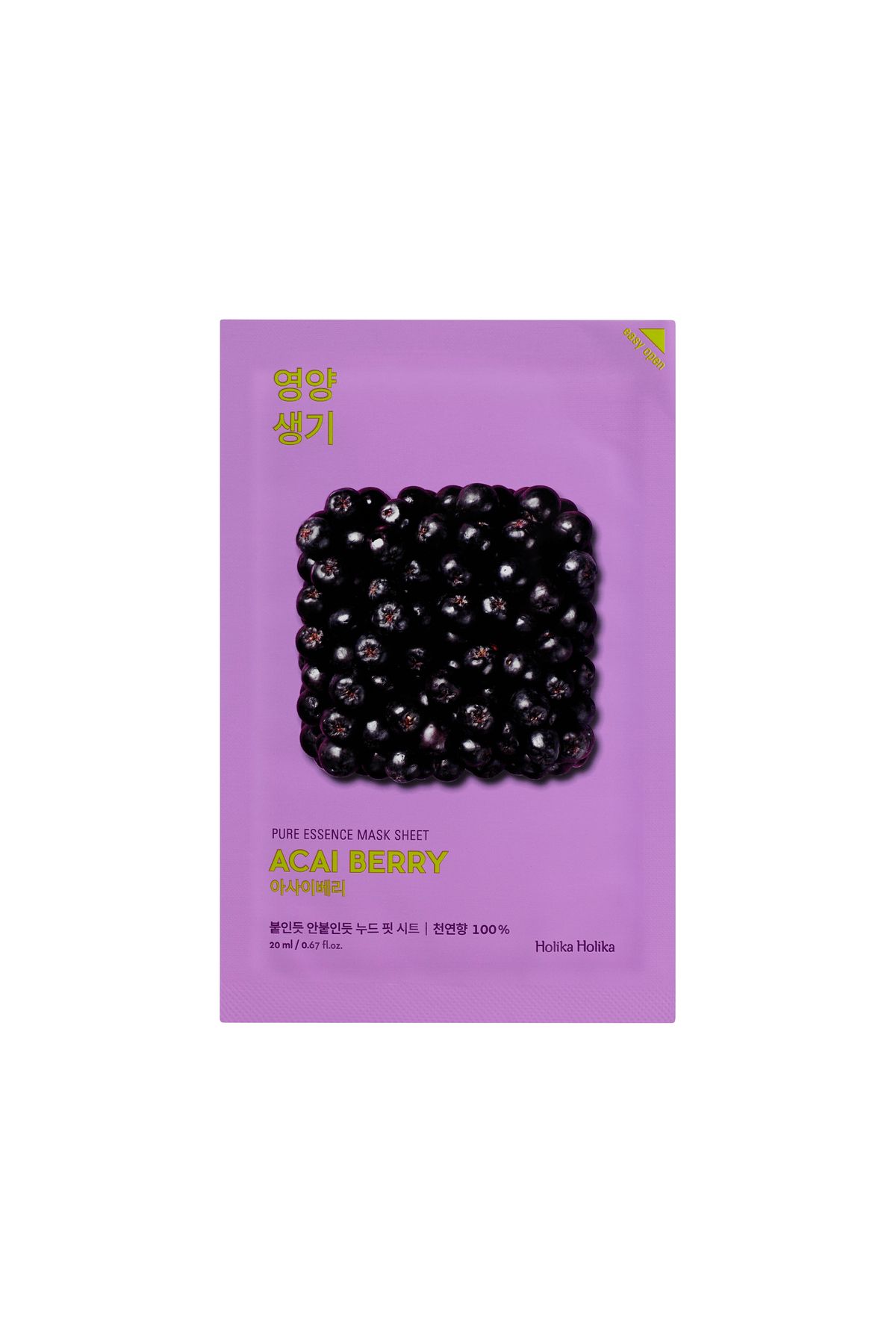 Holika Holika Pure Mask Sheet Acaiberry - Acai Meyvesi İçeren Yüz Maskesi