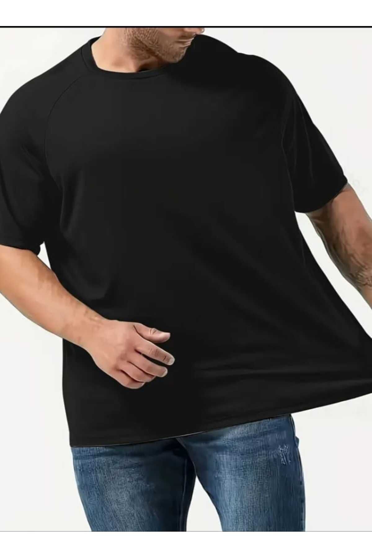 PUNIX BÜYÜK BEDEN BIG SIZE NEFES ALABİLEN PENYE SUPREM KUMAŞ DÜZ BASKISIZ MEVSİMLİK T-SHIRT