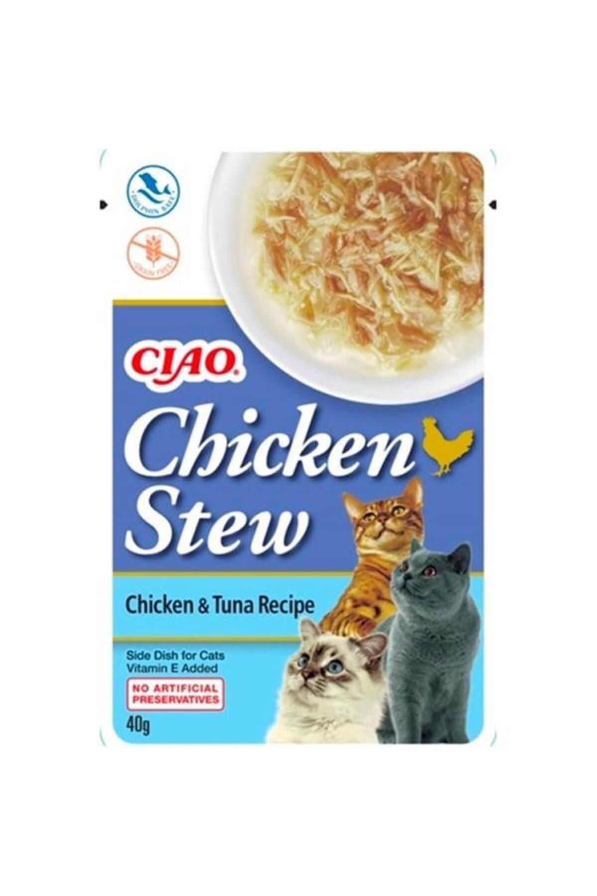 Ciao Chicken Churu Stew Tavuk Güveç Ve Ton Balıklı Kedi Ödül Maması 50 Gr.