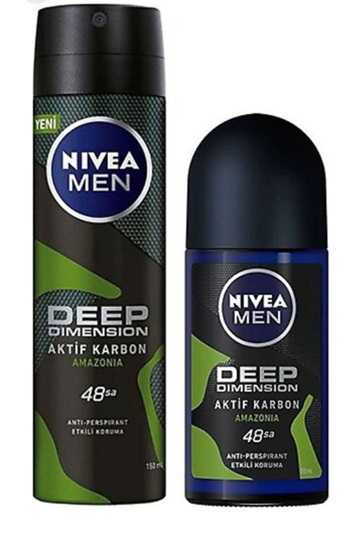 NIVEA Men Deep Dimension Amazonia Deodorant 150 ml+Roll-On hediyeli