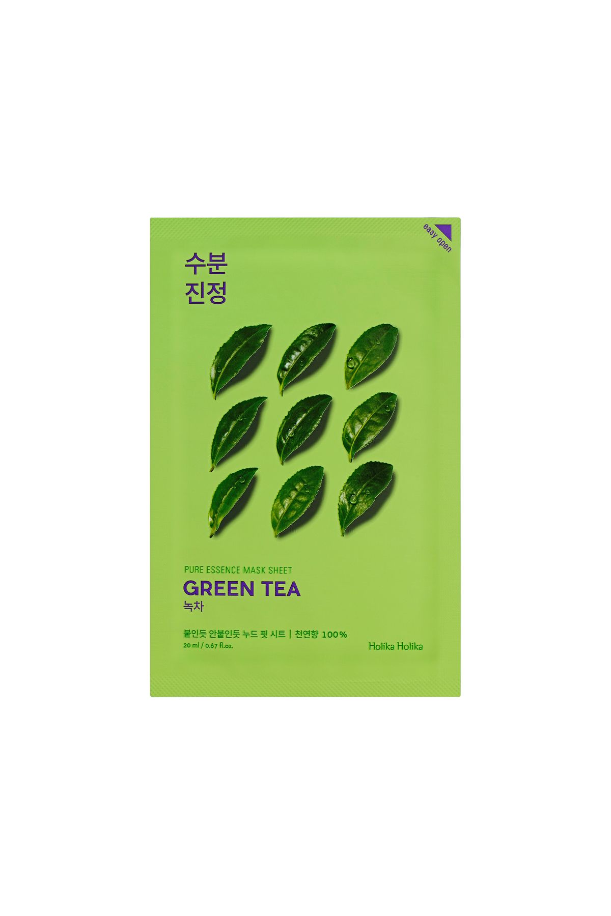 Holika Holika Pure Mask Sheet Green Tea - Yeşil çay İçeren Yüz Maske (1 Adet)