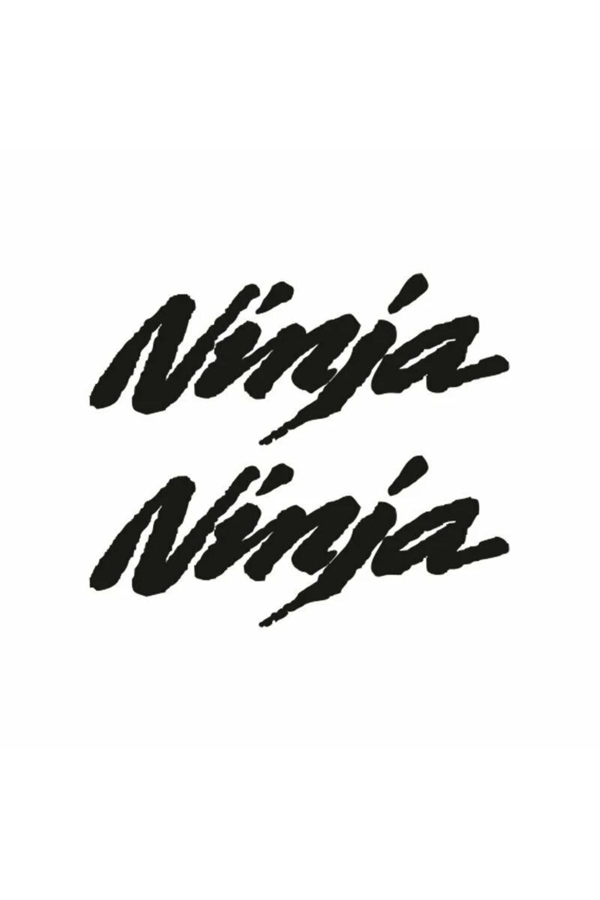 DesingONB Ninja Yazı Motosiklet Sticker 2 Adet 15 X 6 Cm