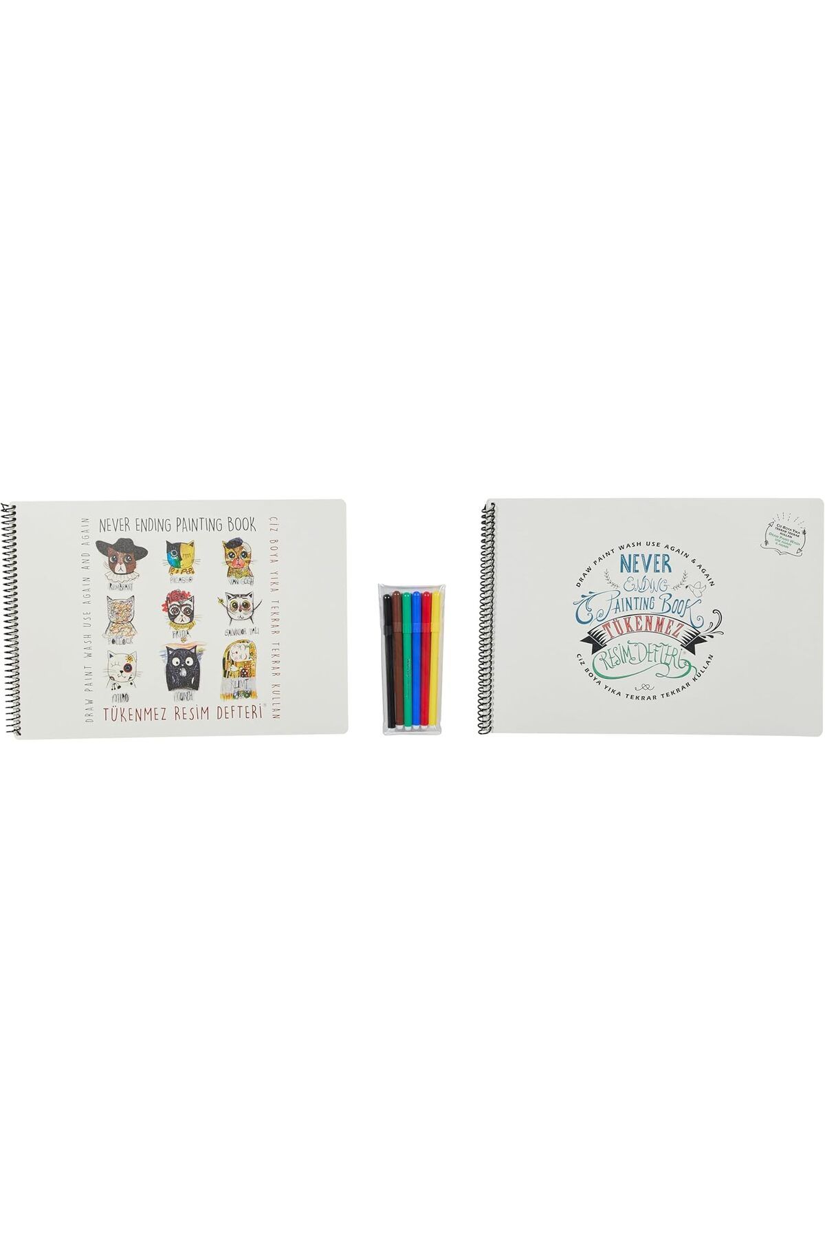 STOREMAX srhtDS Mat Tükenmez Resim Defteri, 2'li Set & 6'lı Kalem Set Desing 266450