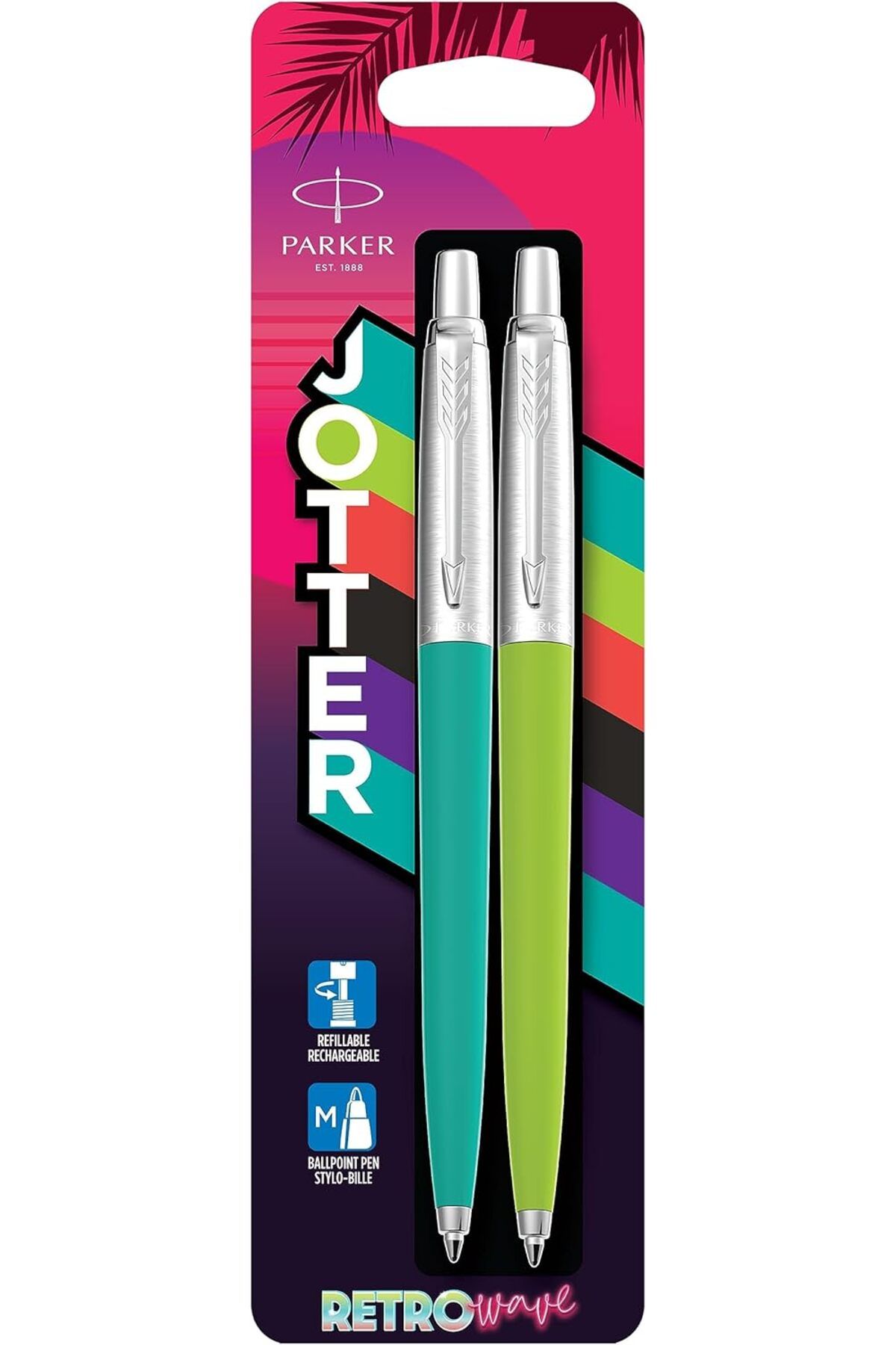 STOREMAX sellbuystore Jotter Originals Tükenmez Kalemler | Retrow Koleksiyonu | Karayip Mavisi ve Elma Yeşi