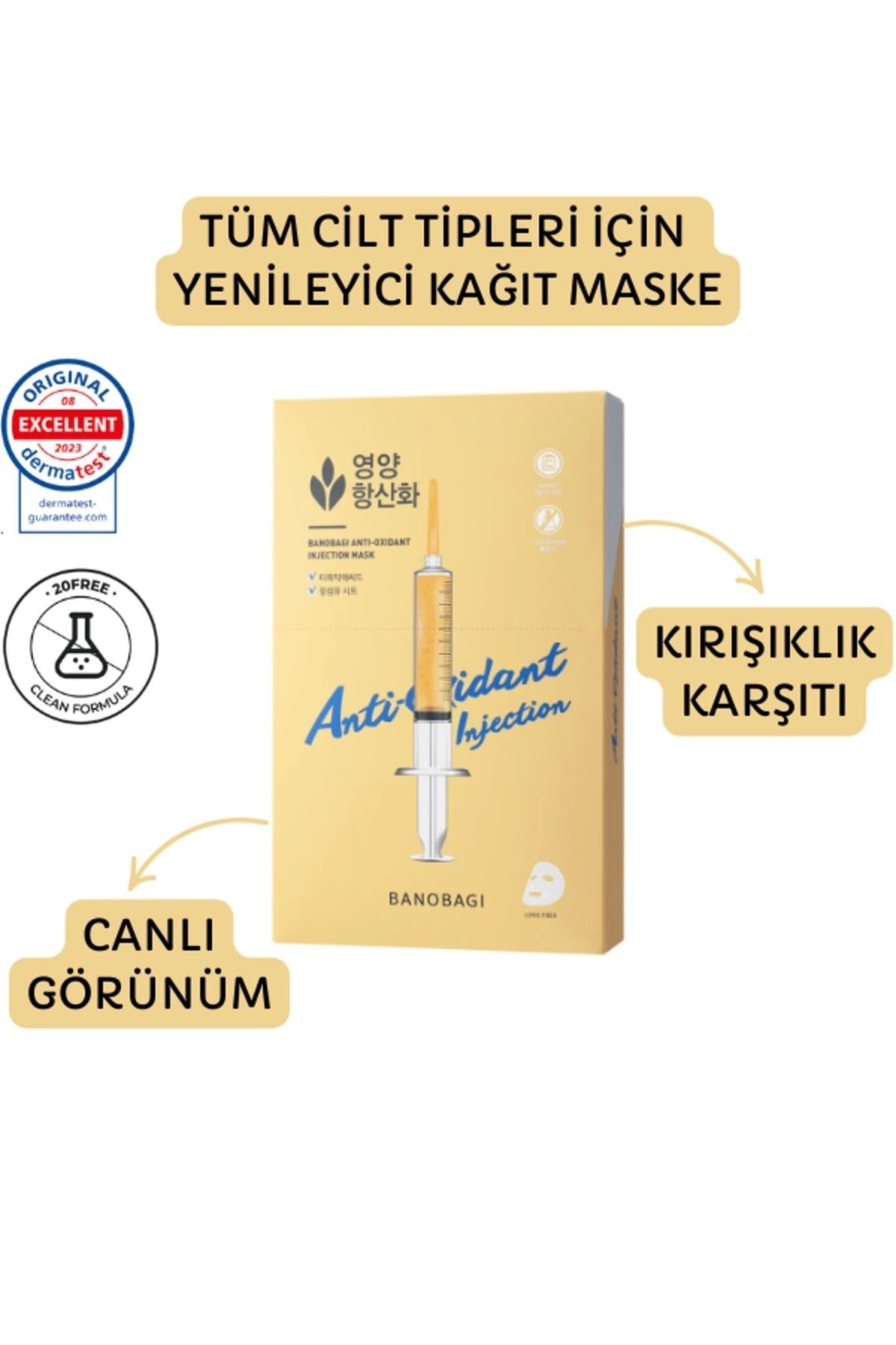 Banobagi Anti-Oxidant Booster Mask (Canlı görünüm Kırışıklık karşıtı maske)