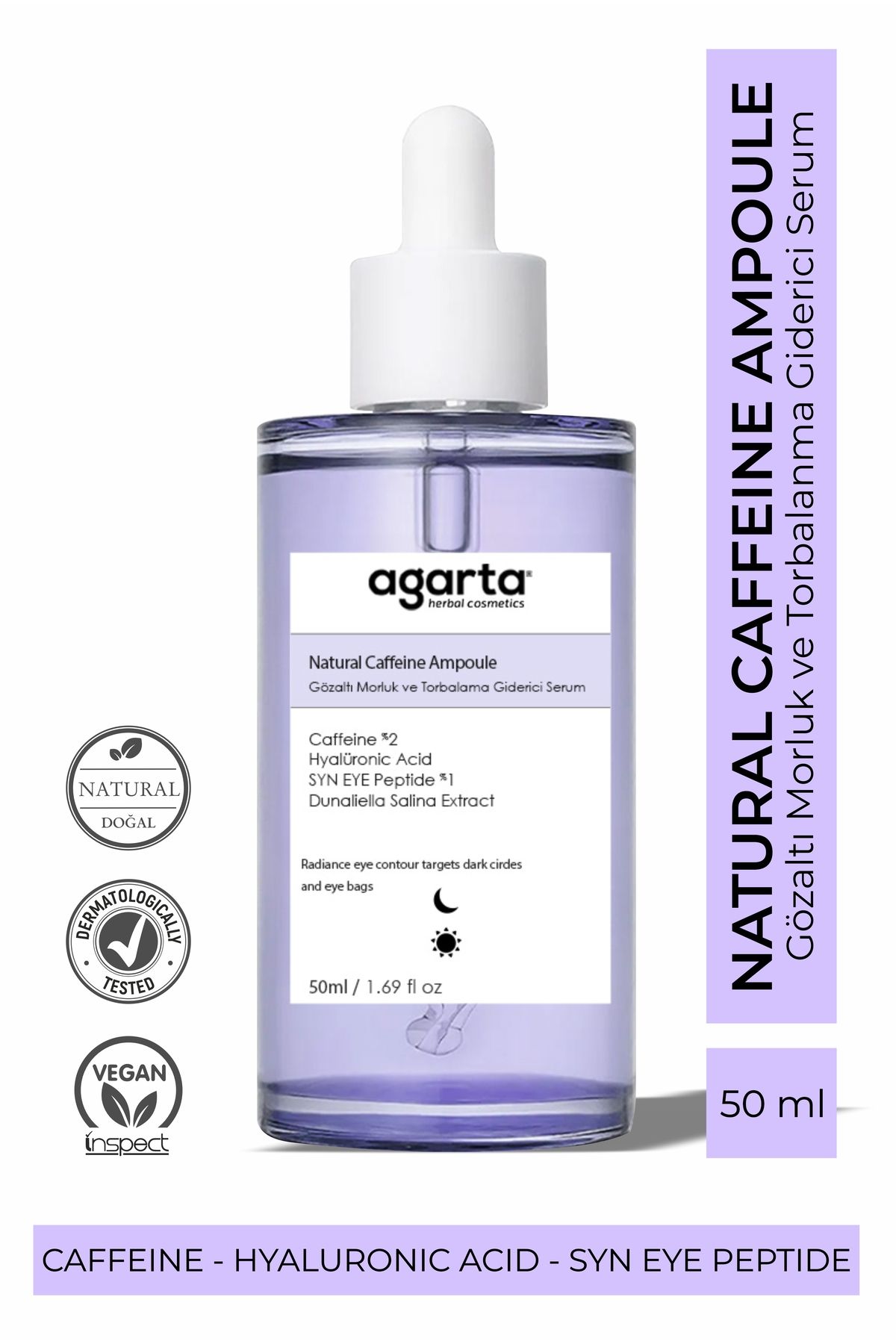 Agarta Natural Ampoule Gözaltı Morluk Ve Torbalama Giderici Serum 50 ML