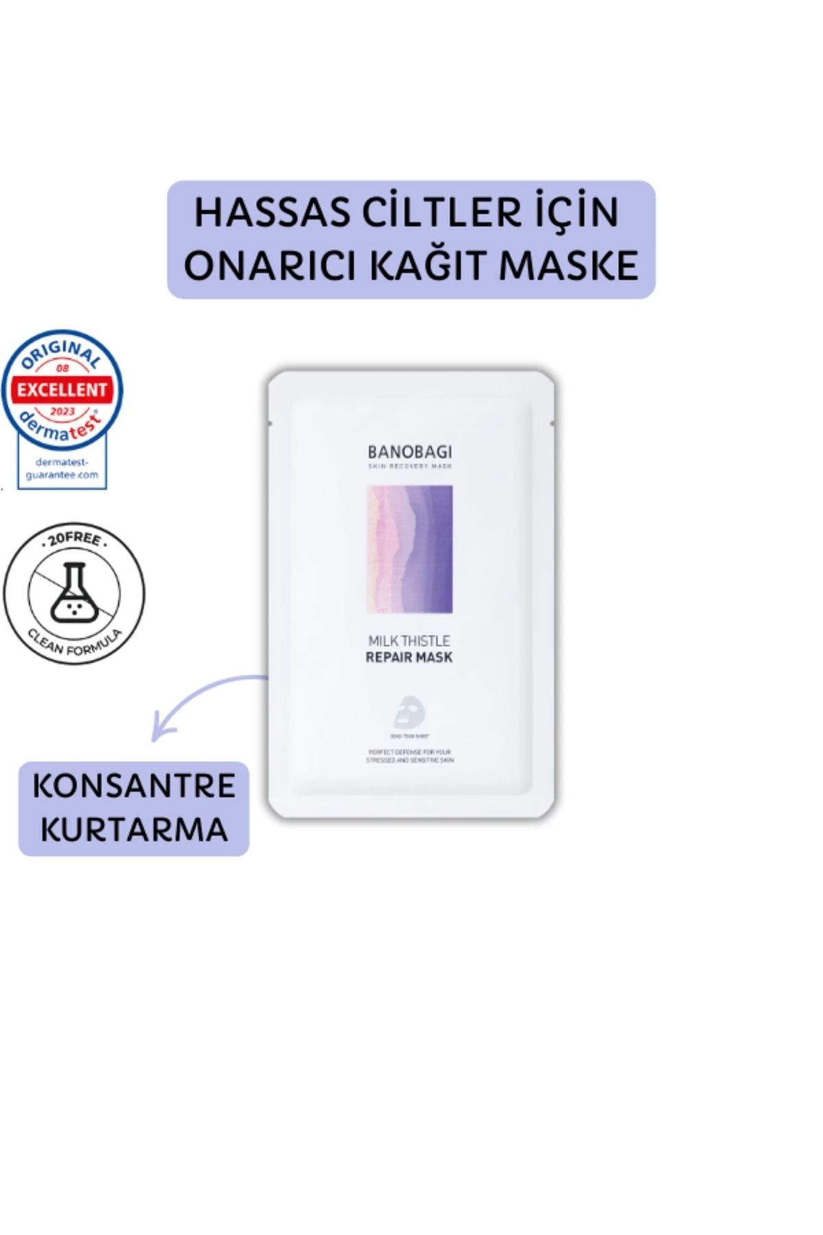 Banobagi Milk Thistle Repair Mask (Onarıcı kağıt maske)