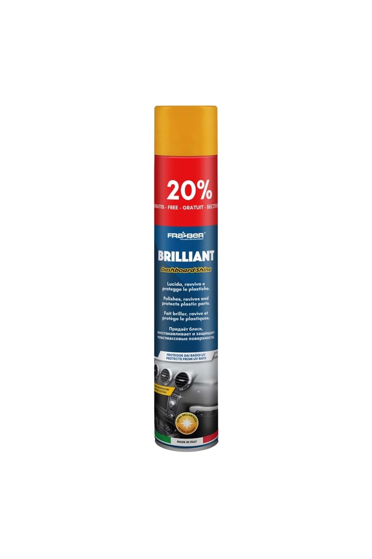 Brilliant Antistatik Konsol Ve Iç Plastik Temizleyici Parlatıcı Vanilya Kokulu - 750 ml