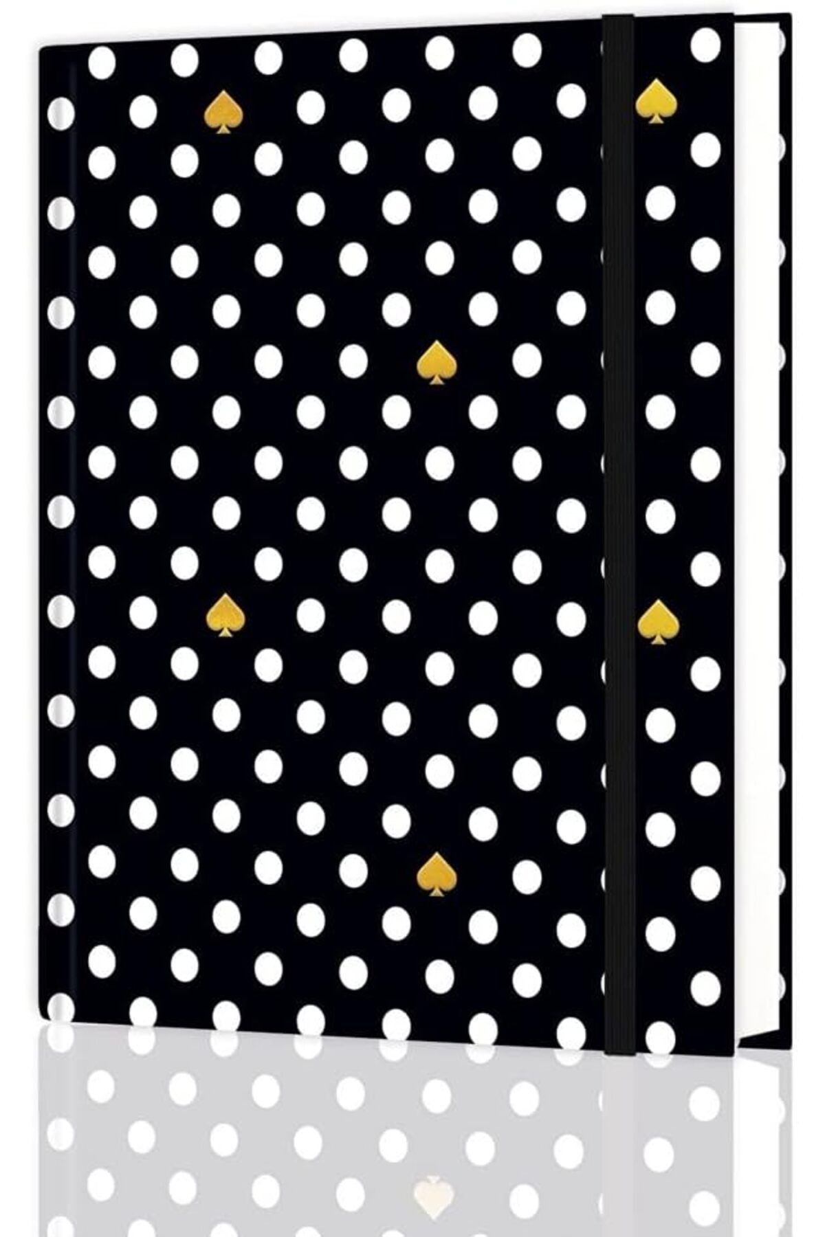 STOREMAX lbstorex Journals 16,5x22,5 cm Gizli Spiralli Noktalı Defter Tarihsiz Not Defteri - Polka Gold Newd