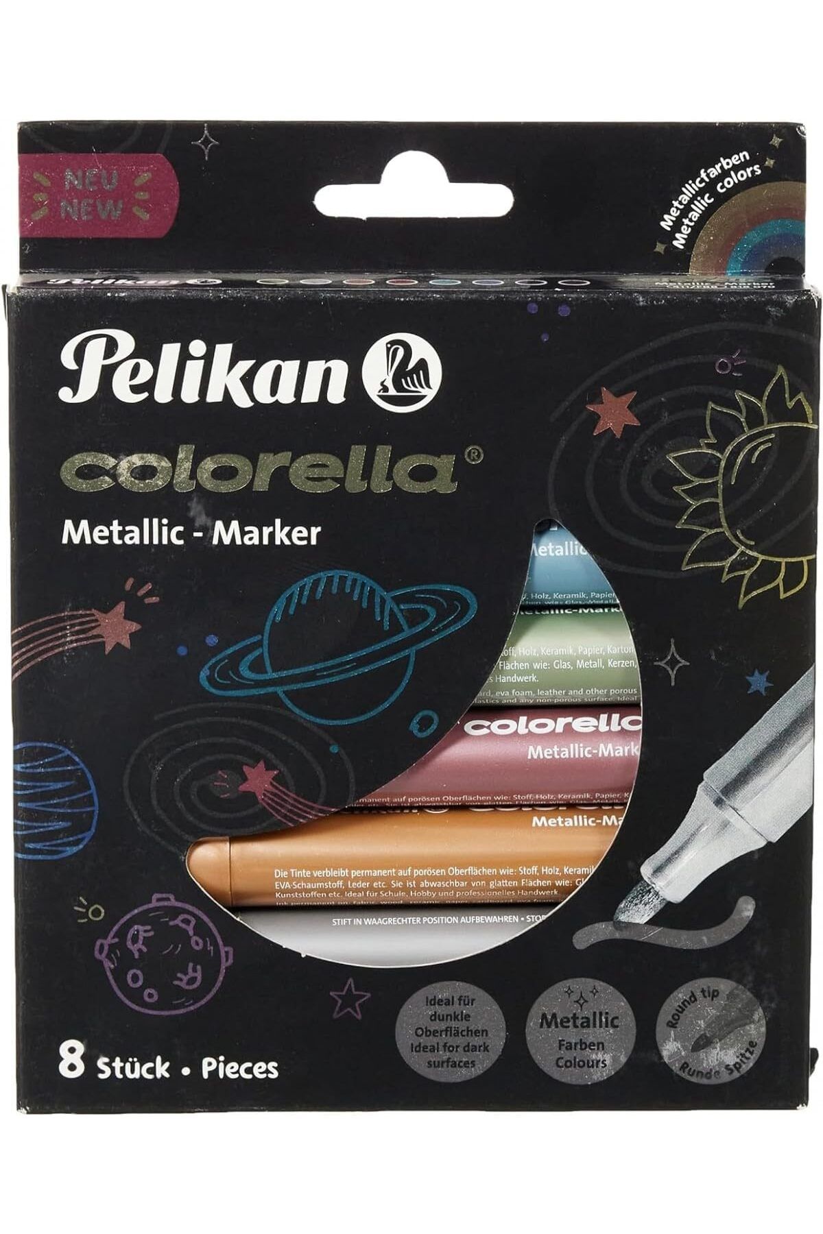 STOREMAX daliashops Colorella Metalik 411 Keçeli Kalem 8li Kutu Star Collection 542167