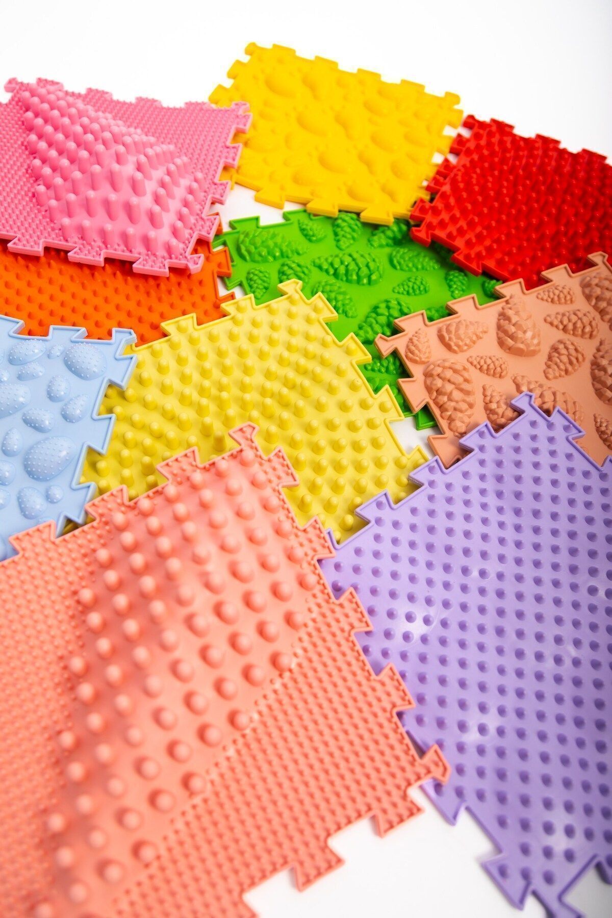 Ortohalı 10 Modüllü Ortopedik Halı Çocuk Duyu Matları Puzzle Çocuk Masaj Halıları  OH105 fotoğrafı 7 (önizleme)