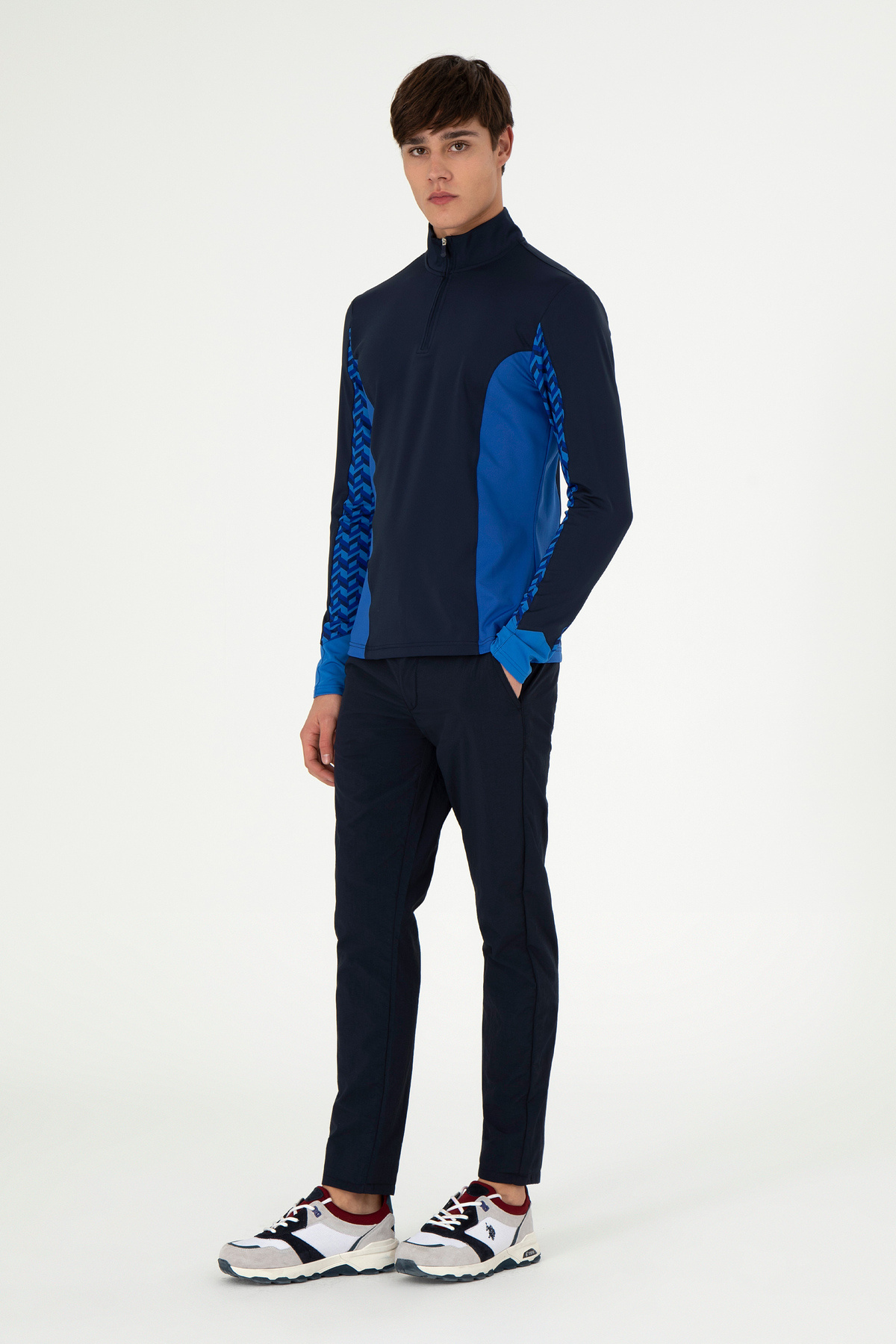 شلوار کتان سرمه‌ای مردانه برند یو اس پولو کد:(50291170-VR033) U.S. Polo Assn.