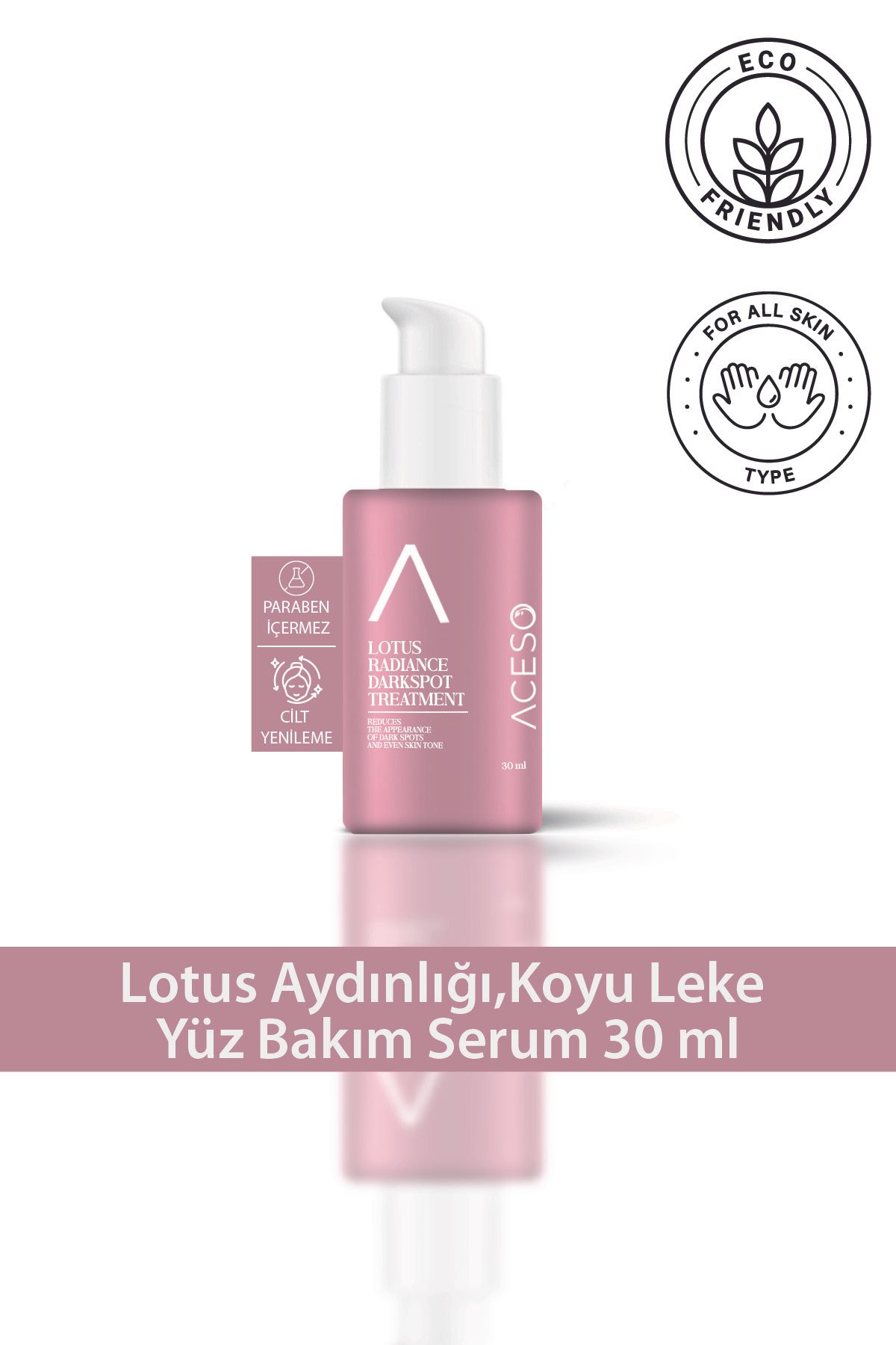 Aceso Cosmetics Lotus Aydınlığı,Koyu Leke Yüz Bakım Serum 30 ml