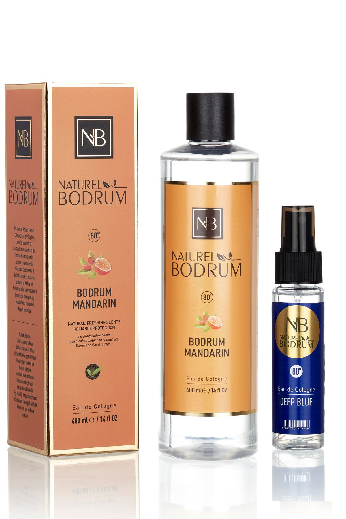 Naturel Bodrum Kolonya Bodrum Mandalina 400ml & Deep Blue 60ml