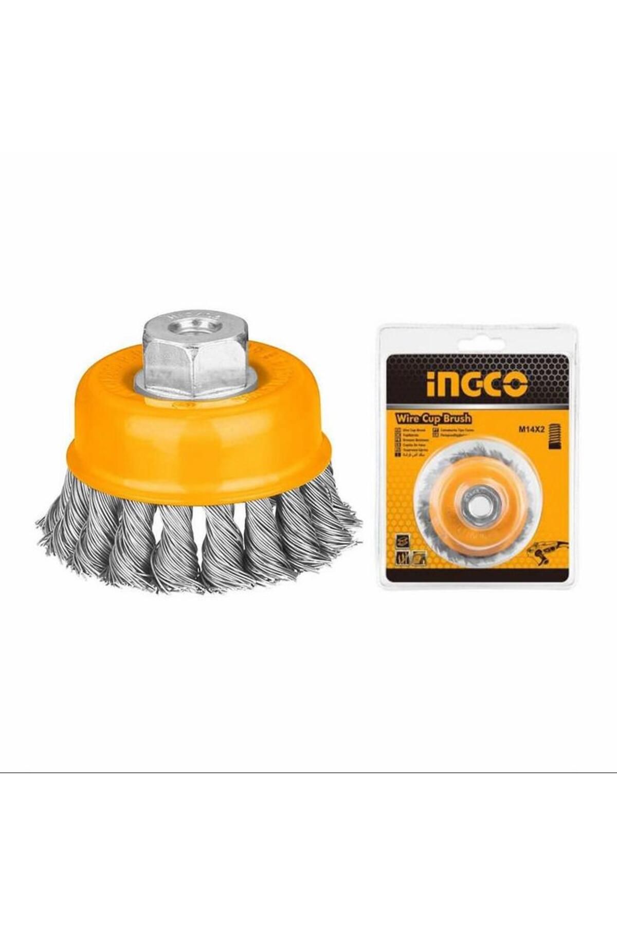 Ingco Burgulu Çanak Tel Fırça 125mm