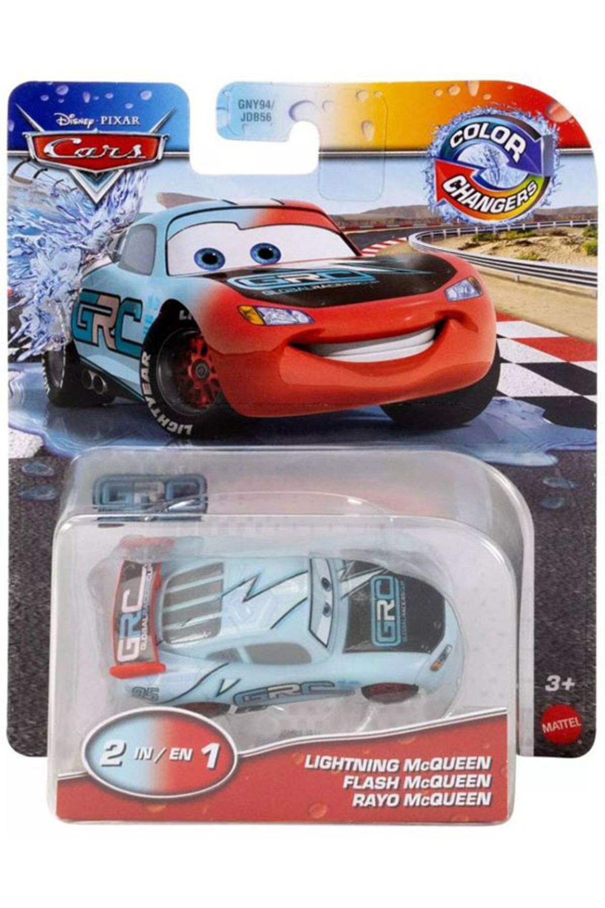 CARS Disney Pixar Cars Color Changers GRC Lightning McQueen (1/55) Renk Değiştiren Araçlar