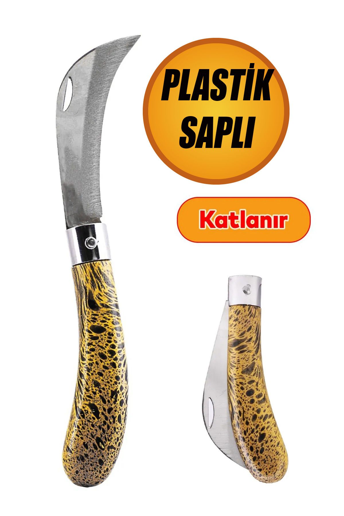 NUBLADO Plastik Saplı Bıçak Soğuk Aşı Macunu Profesyonel Çelik Eğri Uç Bağ Ağaç Budama Bıçağı.