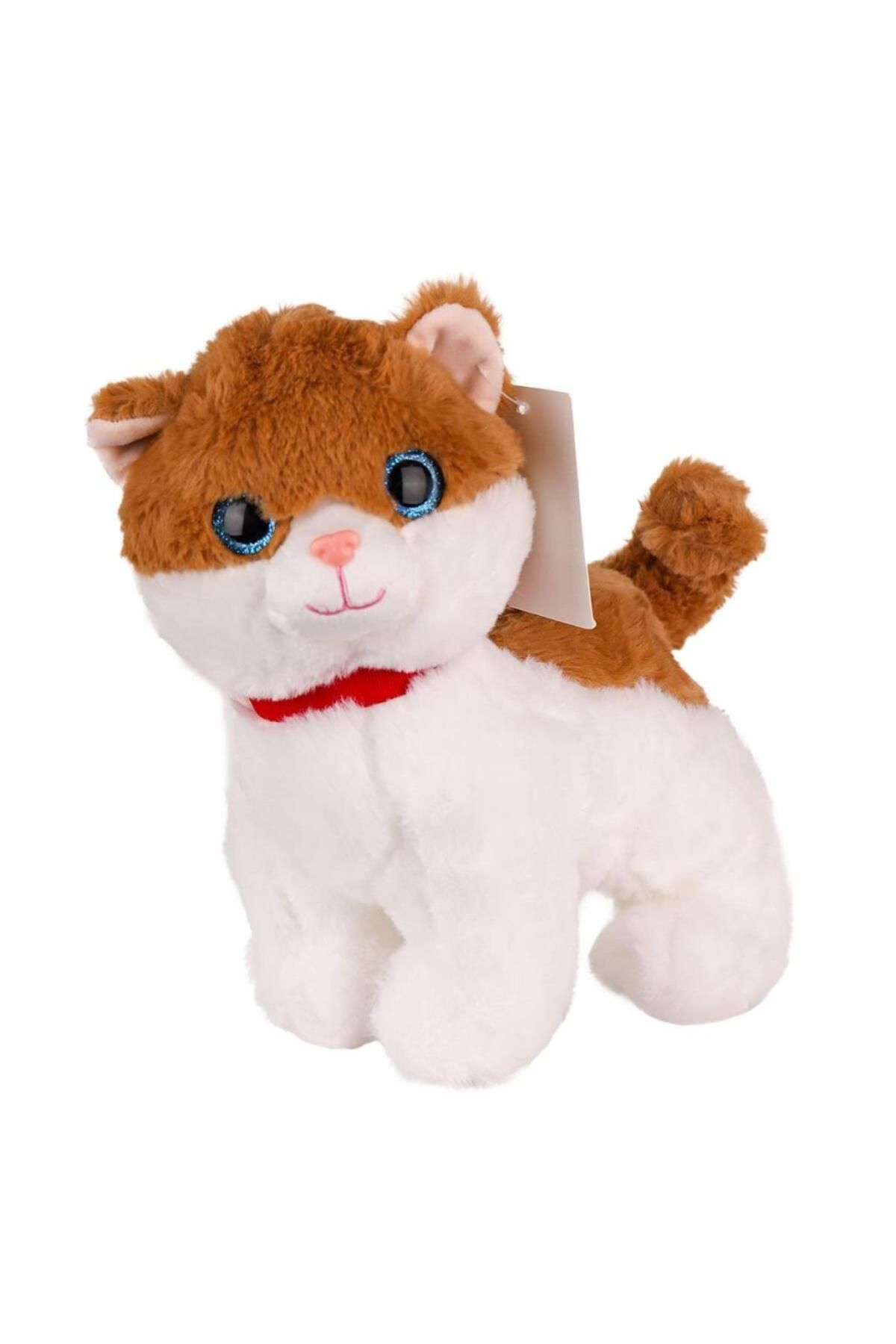 gcaksesuar Nessiworld KZL-2311010 Peluş Miyavlayan Kedi -Kızılkaya Oyuncak