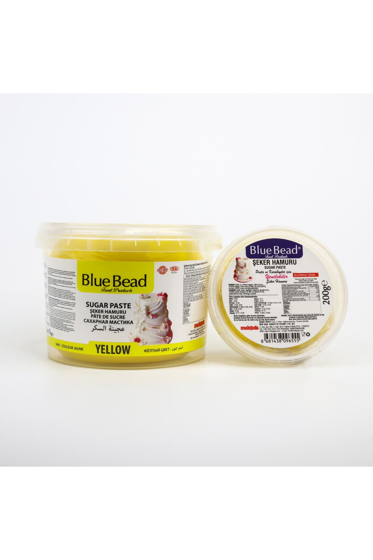 Blue Bead Şeker Hamuru Sarı 200 gr