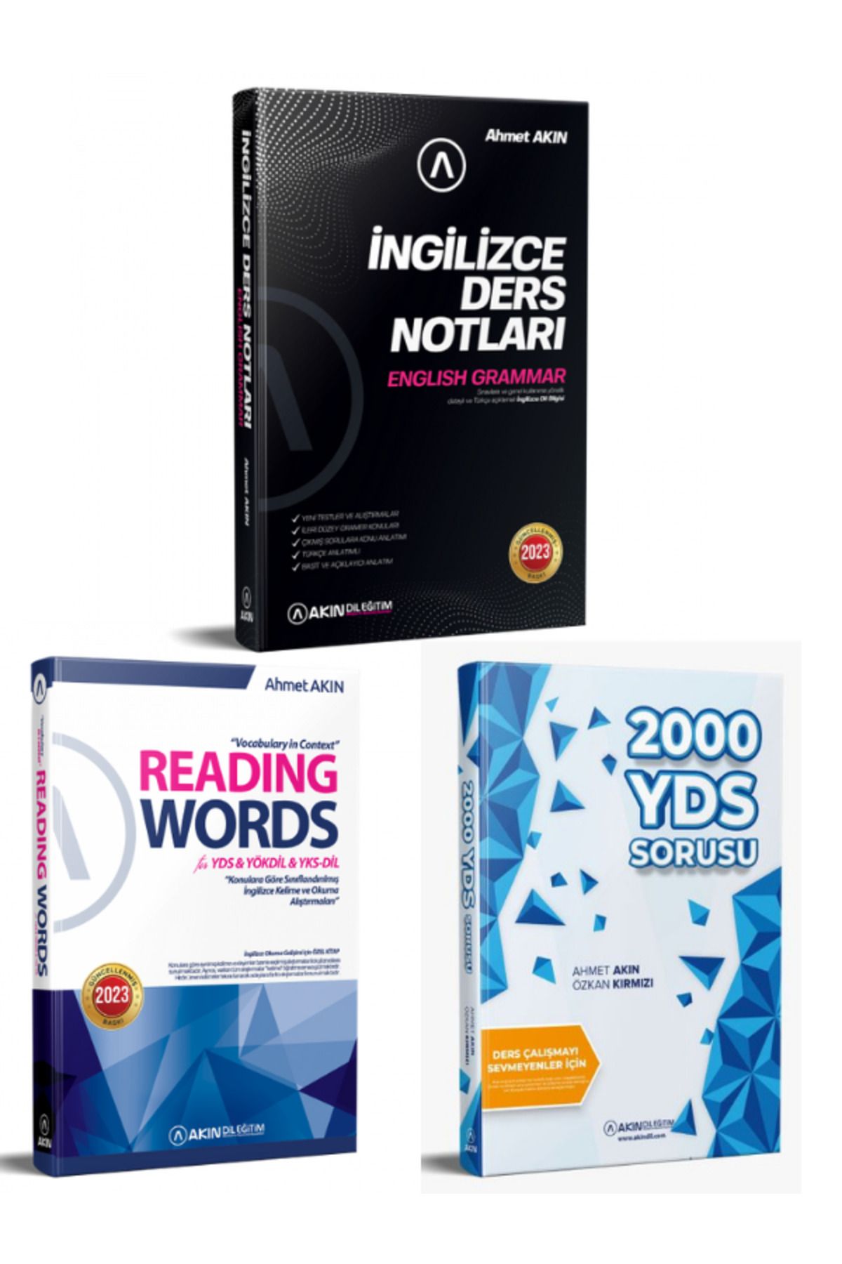 Yargı Yayınları Akın dil YDS İngilizce Ders Notları English Grammar & Reading Words & 2000 YDS Sorusu