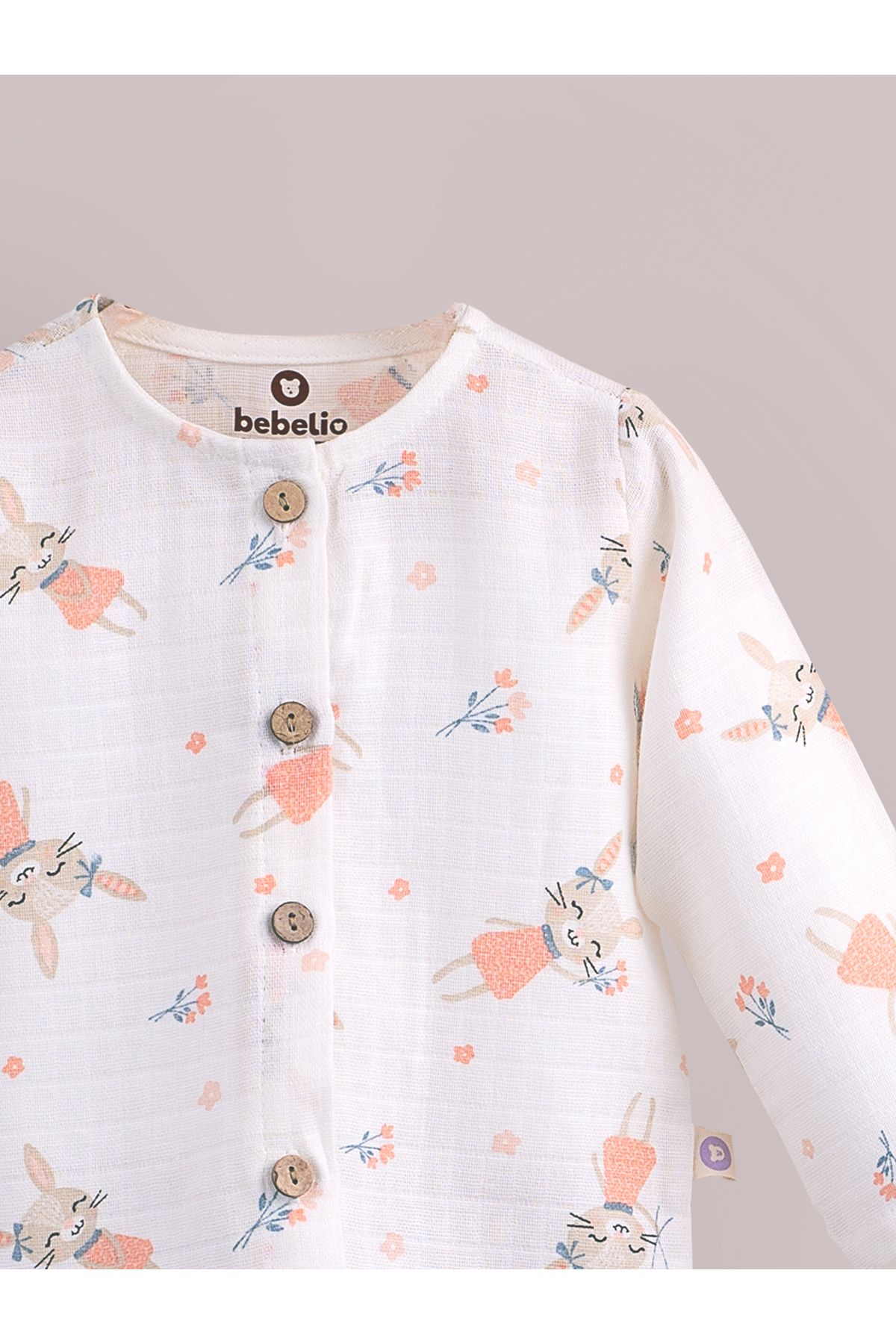 Bebelio-Oeko Tex Certified Muslin Baby Pajamas - 100% Cotton 5