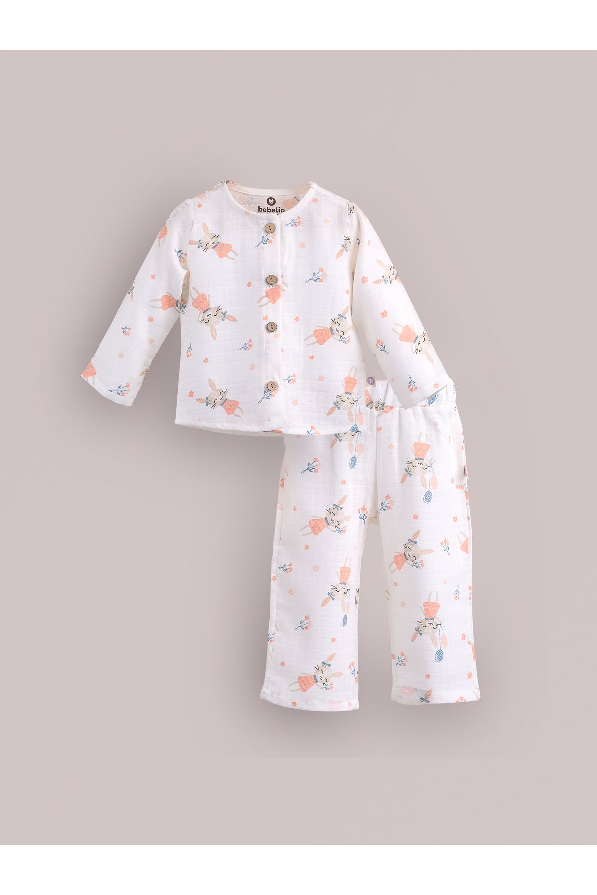 Bebelio-Oeko Tex Certified Muslin Baby Pajamas - 100% Cotton 2
