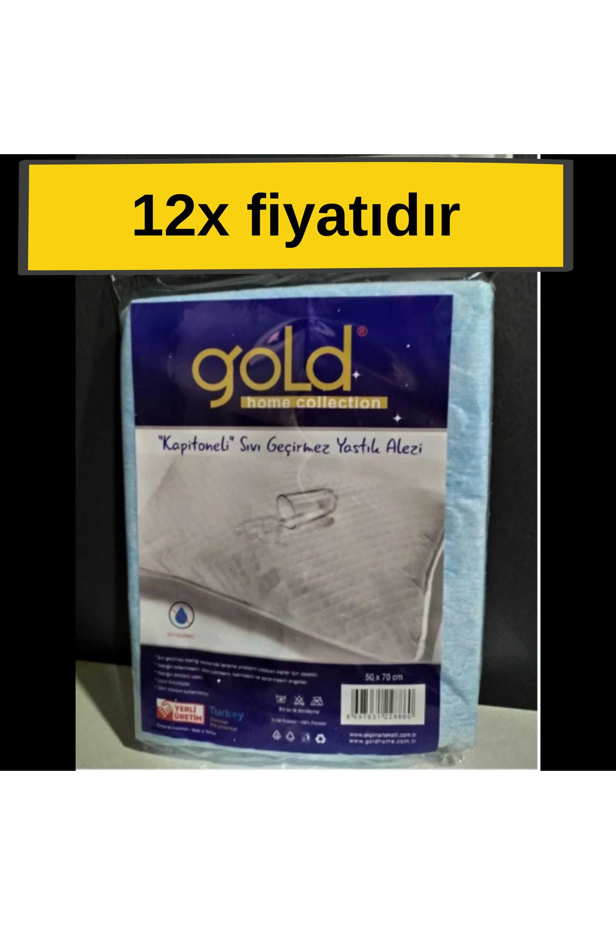 GOLD HOME COLLECTION 12'li Sıvı Geçirmez Yastık Alezi Tek Kişilik