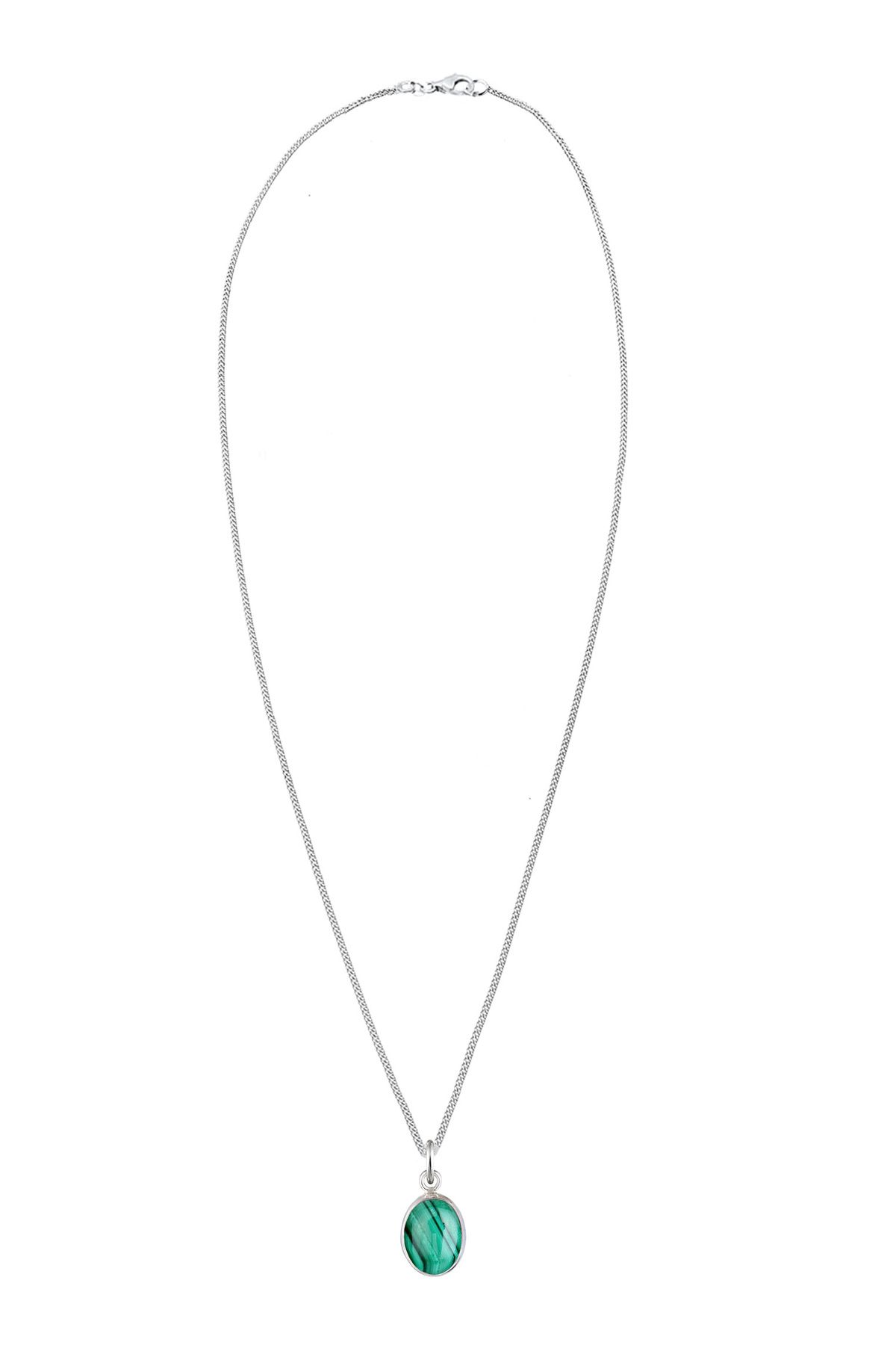 ELLI-Halskette Basic Malachit Edelstein 925 Strieborný vergoldet 3