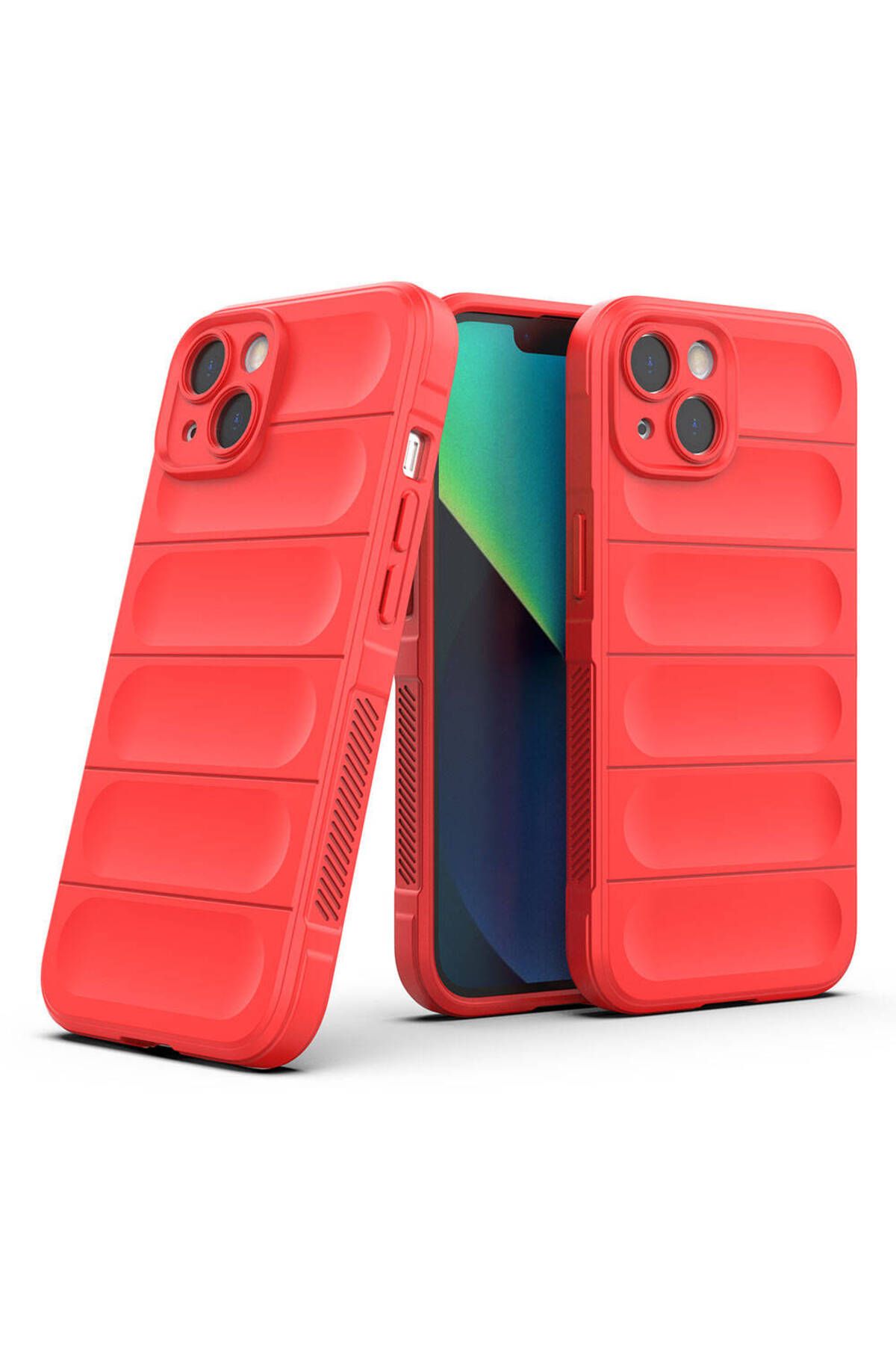 SKYARC Apple iPhone 13 Kılıf Esnek TPU Oyuklu Arka Yüzey Tasarımlı Etnik Silikon Kapak