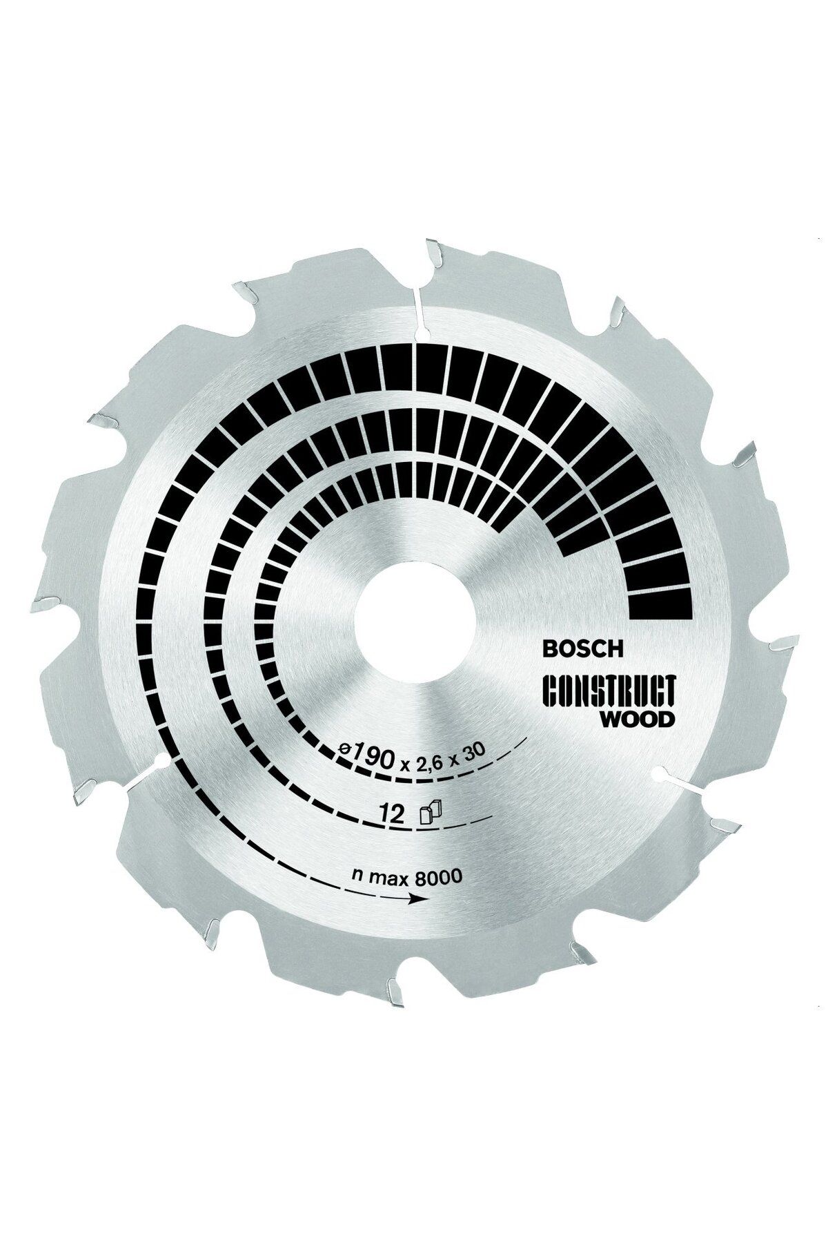 Bosch Construct Wood 190*30 mm 12 Diş