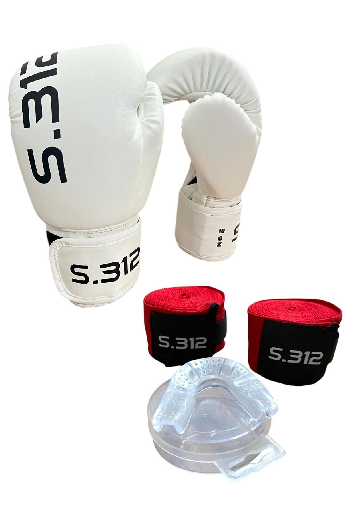 SIFIR312 Boks Eldiveni, Kick Boks Eldiveni, Muay Thai Eldiveni, Maç ve Antrenman Eldiveni + Bandaj - Dişlik