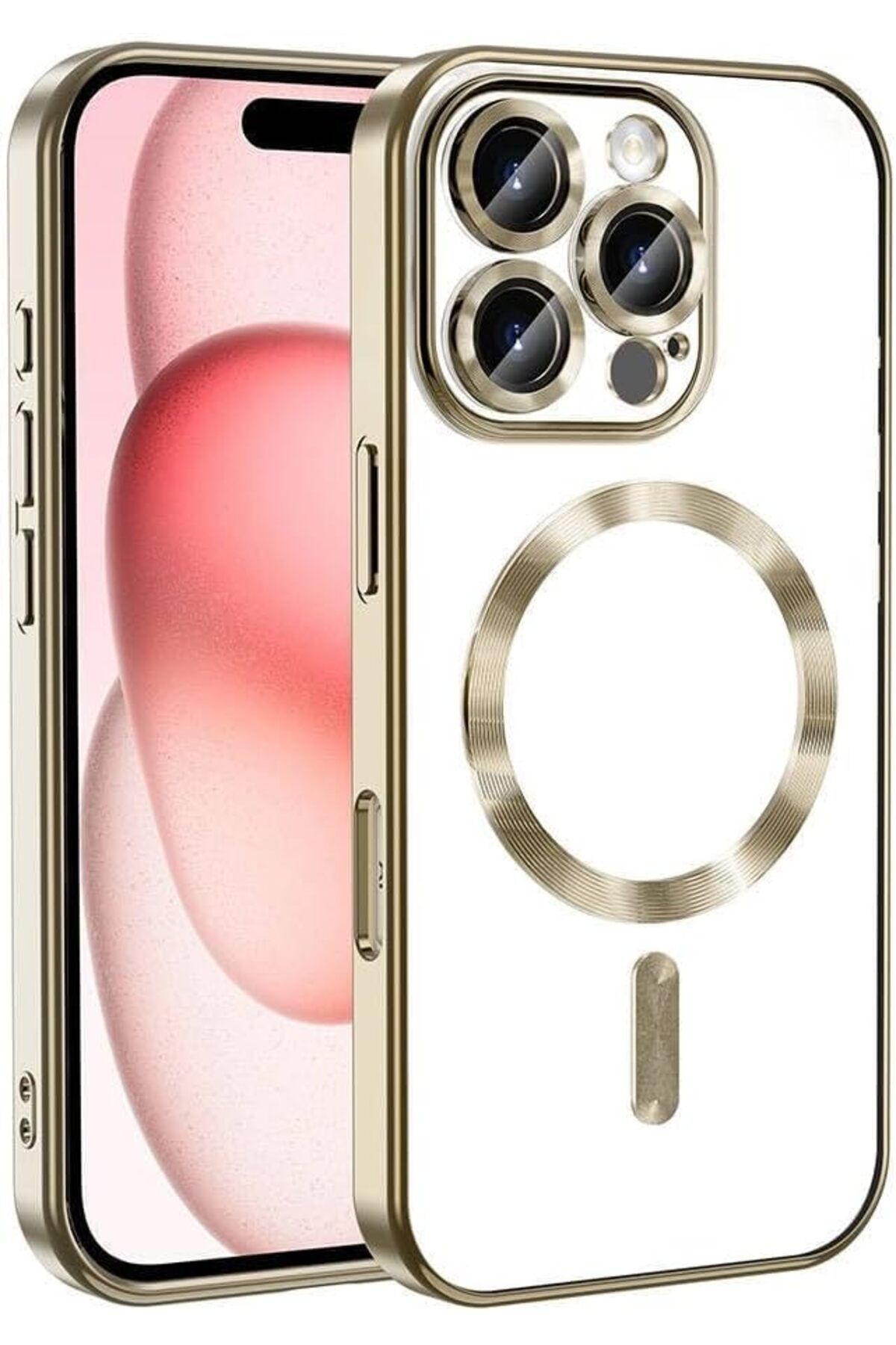 STOREMAX lbstorex GİYİM & AKSESUAR iphone 16 Pro (6.3) inç ile uyumlu kablosuz şarj destekli kamera lens