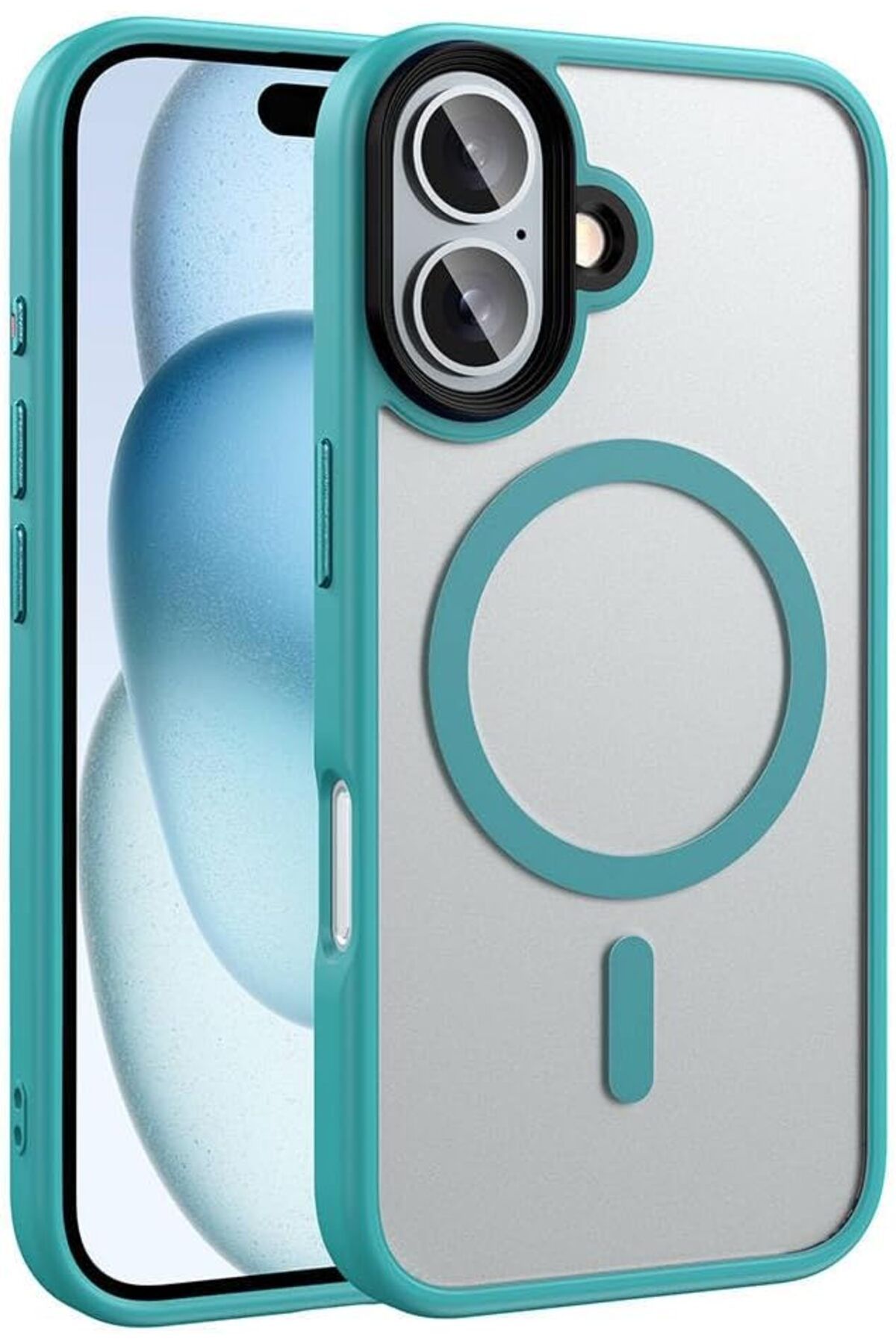 STOREMAX srhtDS İle Uyumlu iPhone 16 Plus Kılıf Mat Arka Yüzey Wireless Şarj Özellikli ZORE Flet Magsaf