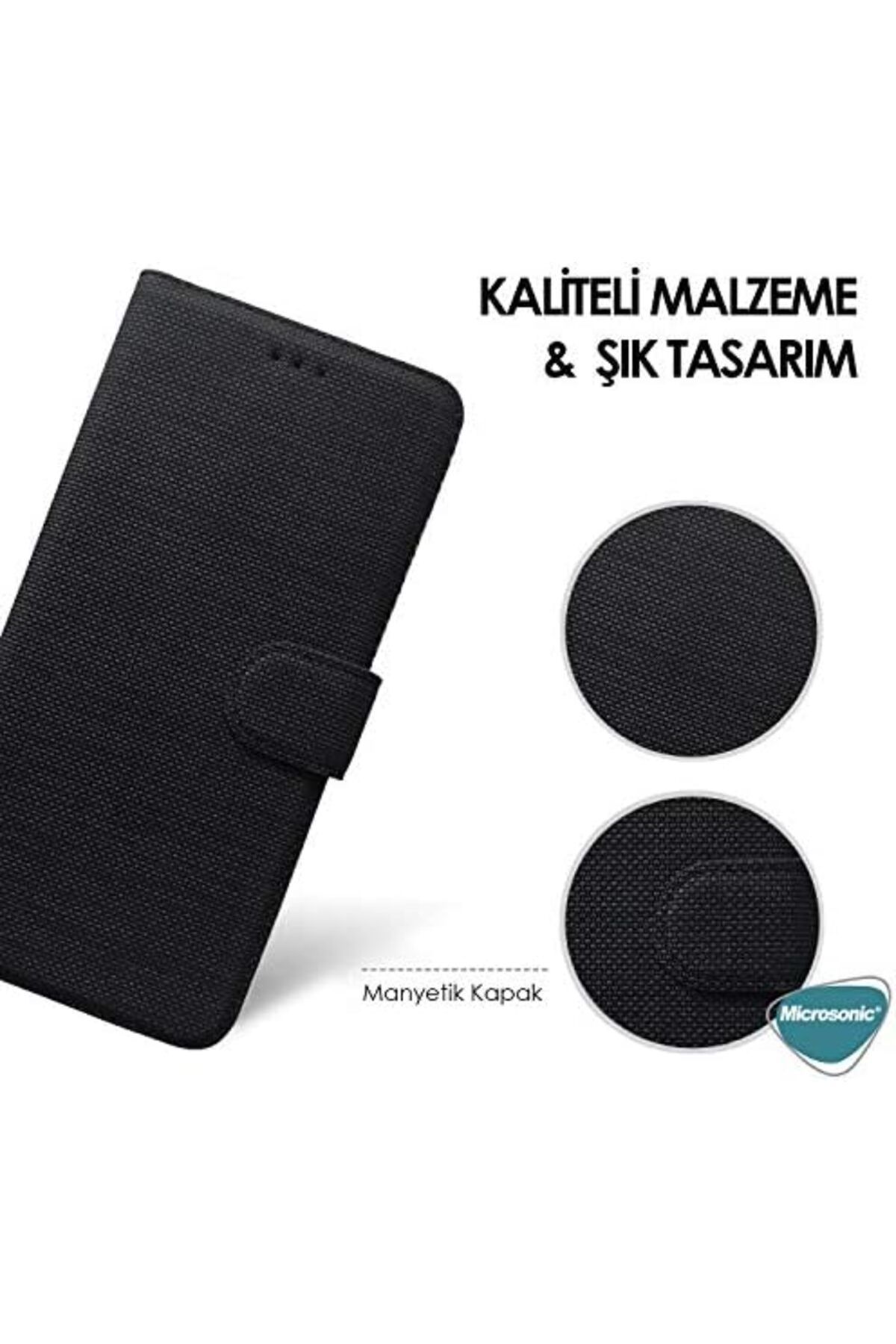 salesalbutik Samsung Galaxy S7 Edge için Uyumlu  Kılıf Fabric Book Wallet Mor