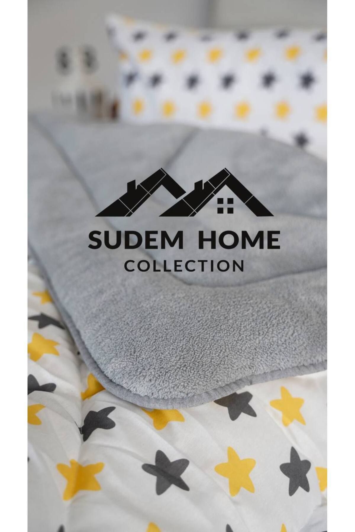 Sudemhome-Welsoft Single Soft Sleeping Set - Yellow Star, with Elastic Sheets 3