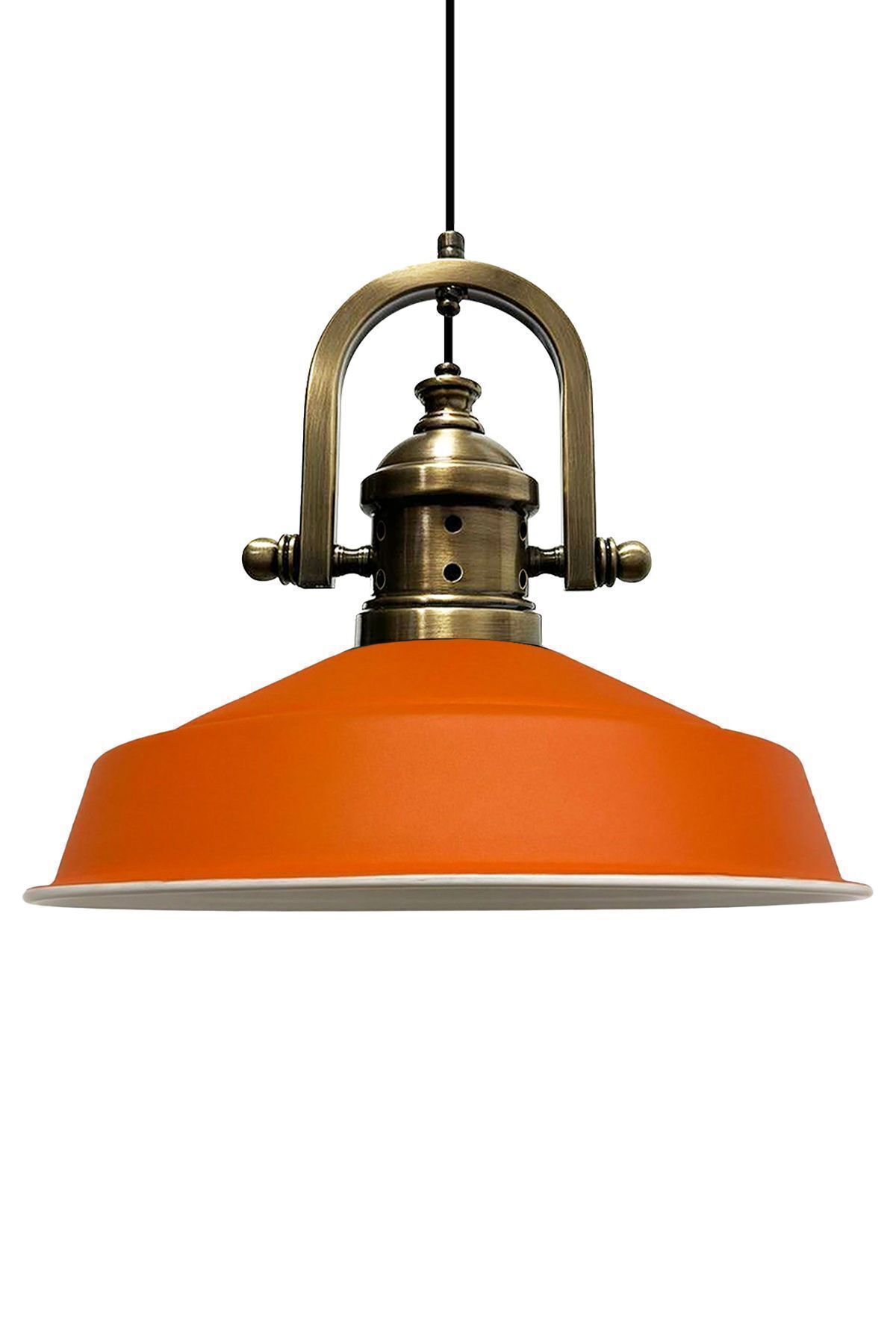 Bamyum-Asletl-Marine Industrial Vintage Hängelampe  40 cm, Orange Metall Pendelleuchte 2