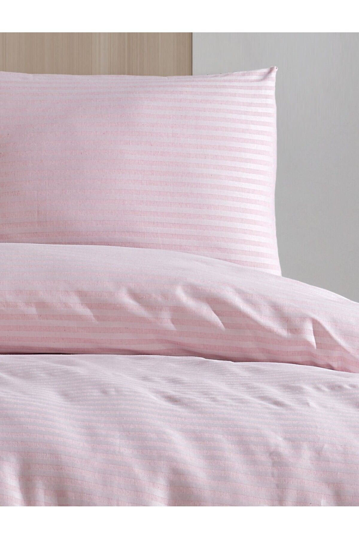 Loyal Home-Baroque Pink Striped Satin Double Duvet Cover Set 7