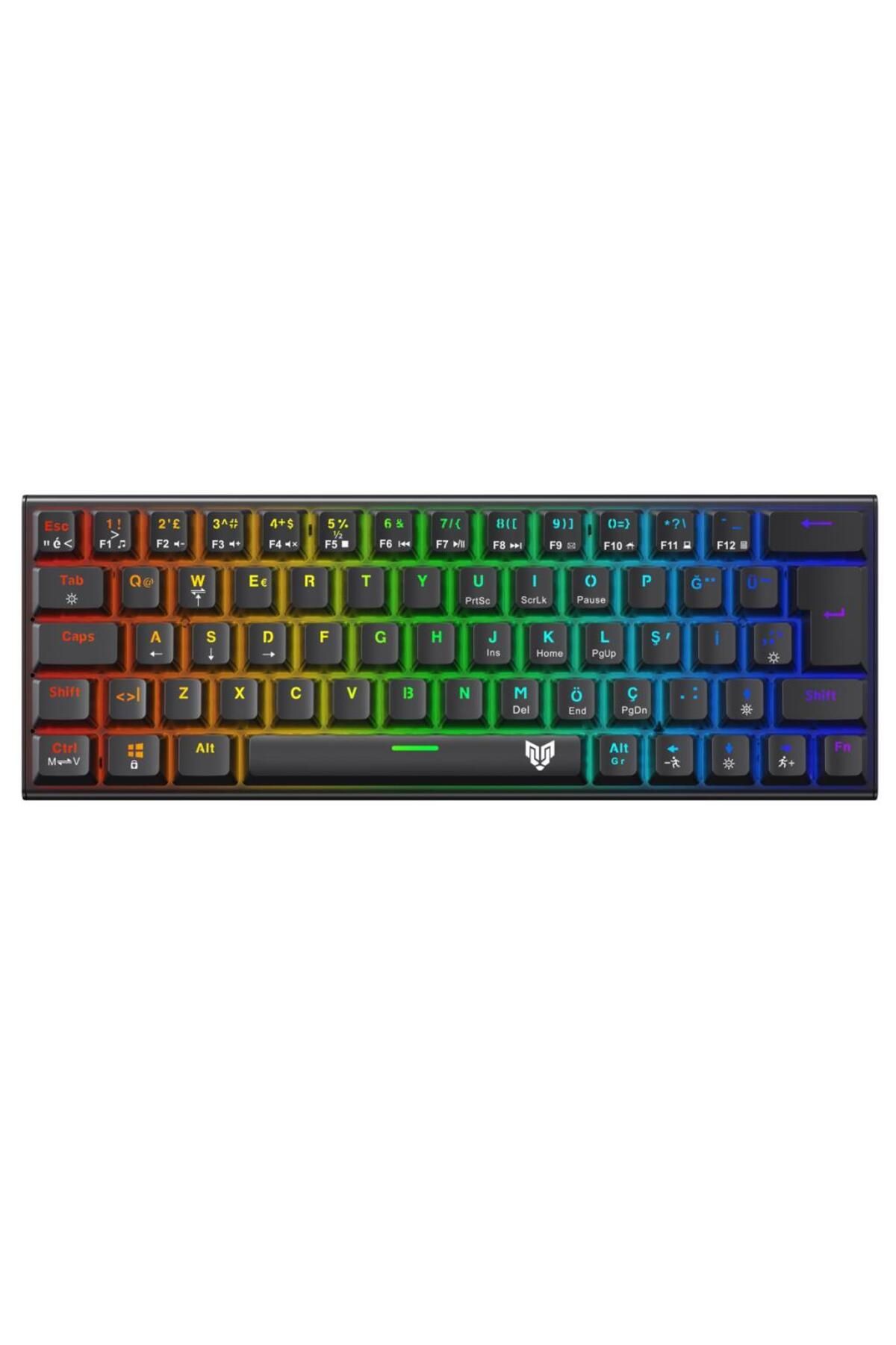 Blueforce Runner Rgb Mekanik Gaming Oyuncu Klavyesi Blue Switch Q Siyah