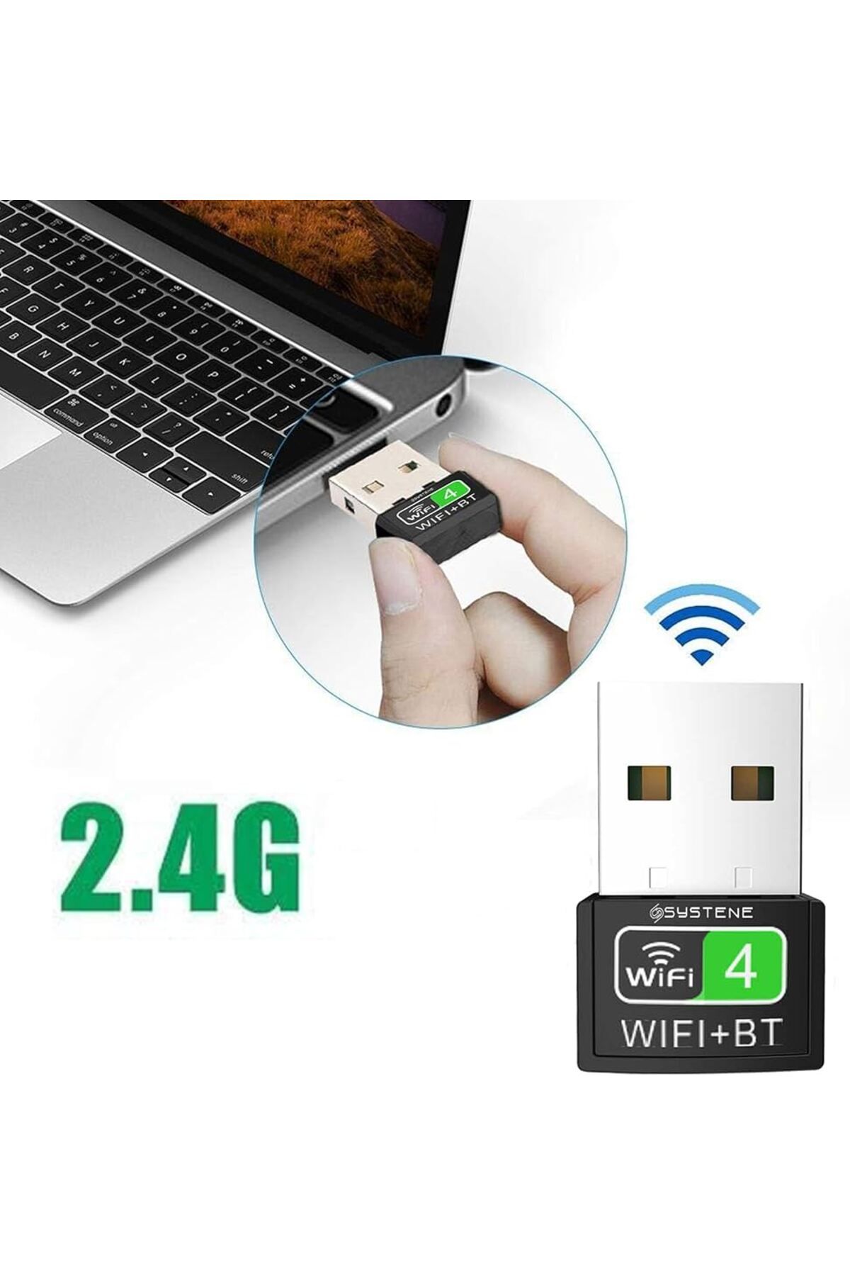 Kyrotech 2 İN1 Kablosuz BT WiFi Dongle PC Dizüstü Masaüstü için Çift Bantlı Bluetooth WiFi Adaptörü 4,2 Ghz