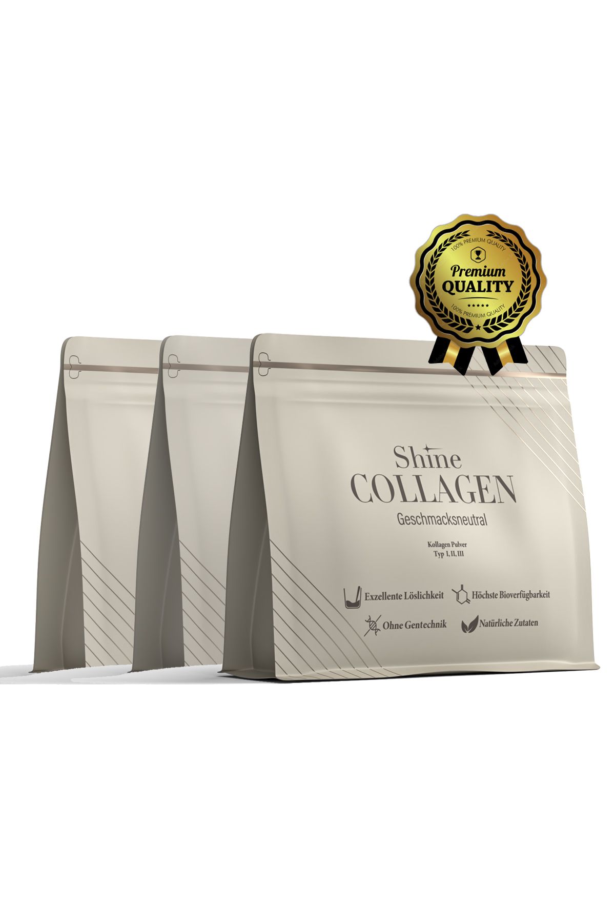 Shinecollagen Tip 1/2/3 Kolajen 900gr Yüksek Çift Hidrolize Collagen %100 Doğal 90 Günlük