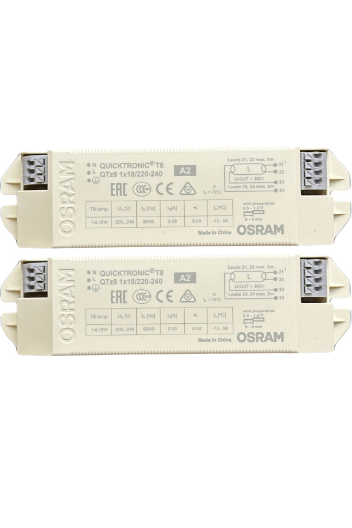 Osram 1x18 Balast Elektronik Balast (2 Adet)