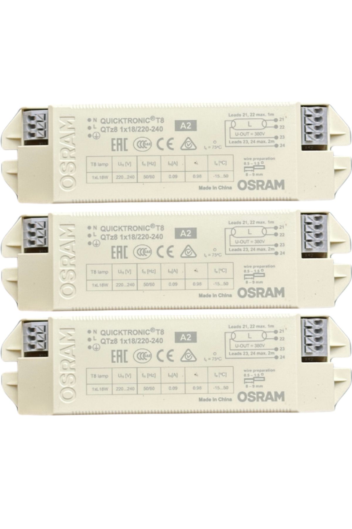 Osram 1x18 Balast Elektronik Balast (3 Adet)